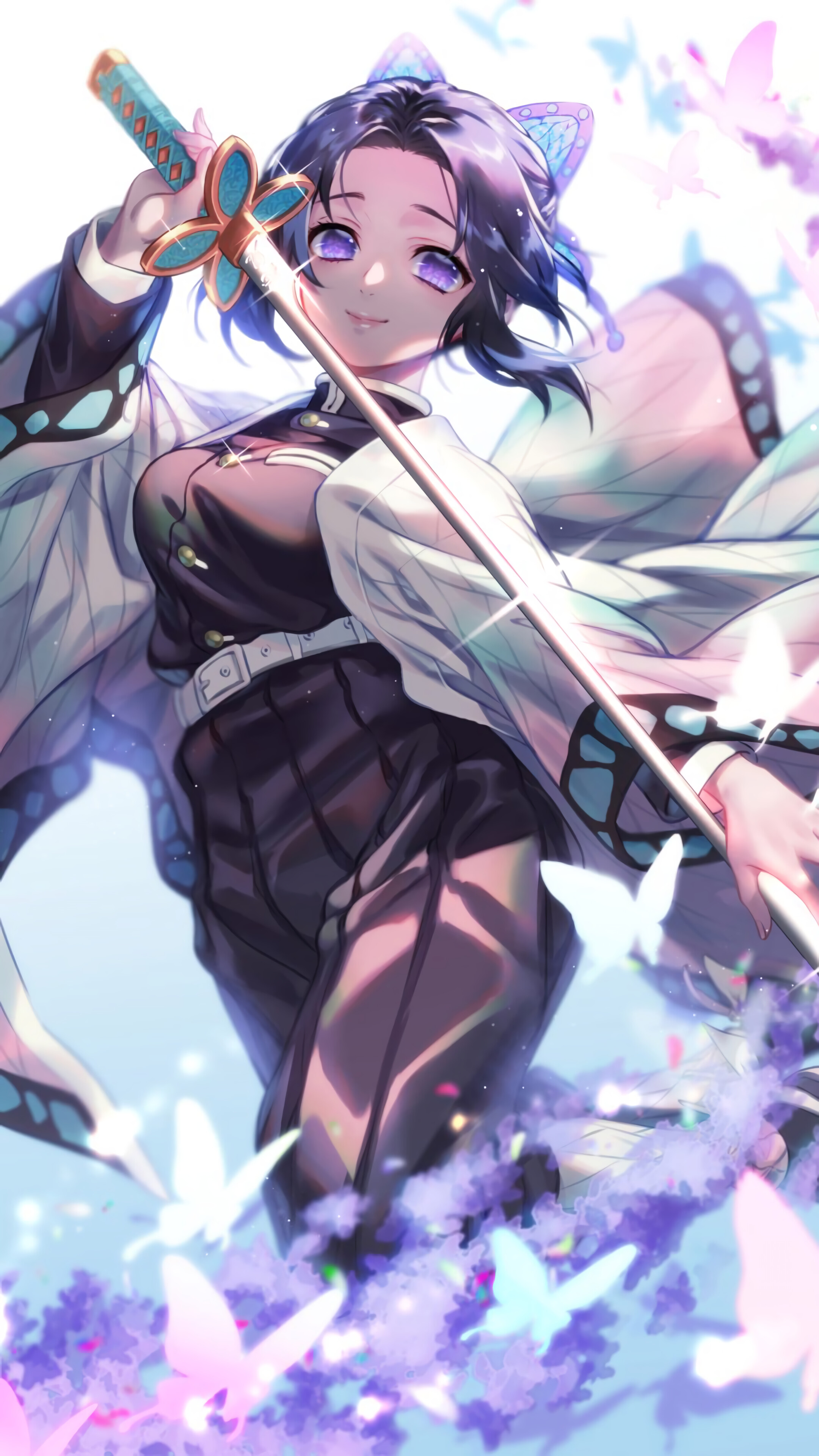 Shinobu, (Kimetsu no Yaiba), Katana, Hashira, 4K phone HD Wallpaper, Image, Background, Photo and Picture. Mocah HD Wallpaper