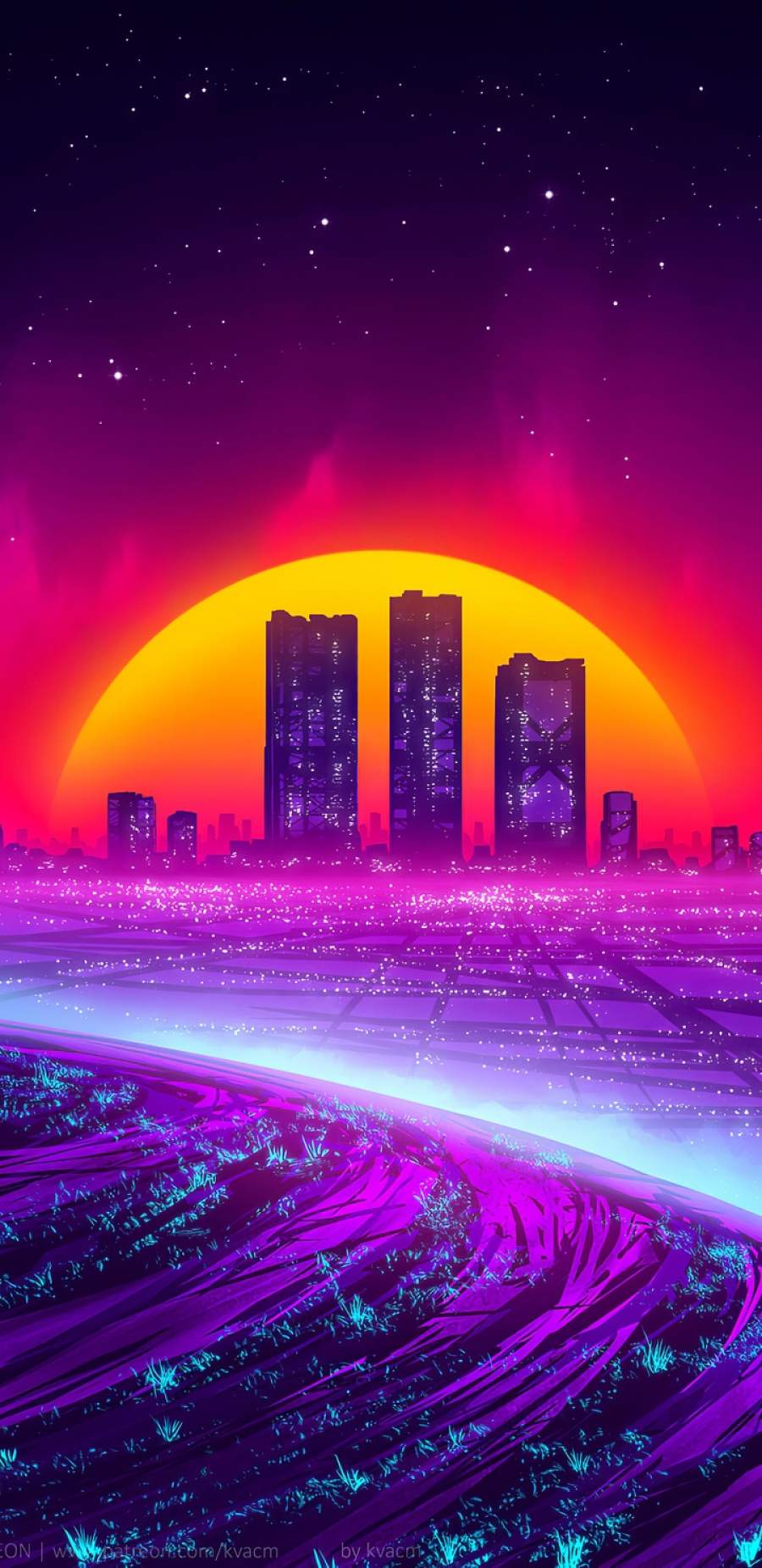 Cyber City Art IPhone X Wallpaper