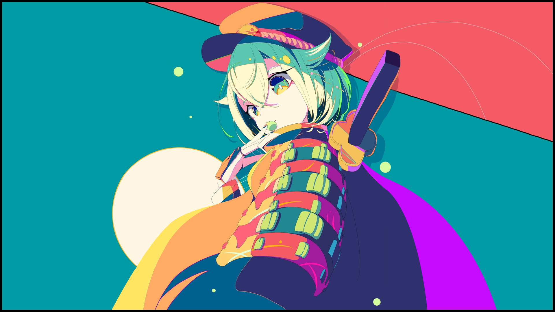 1920x1080 Anime, Girl, Samurai wallpaper PNG