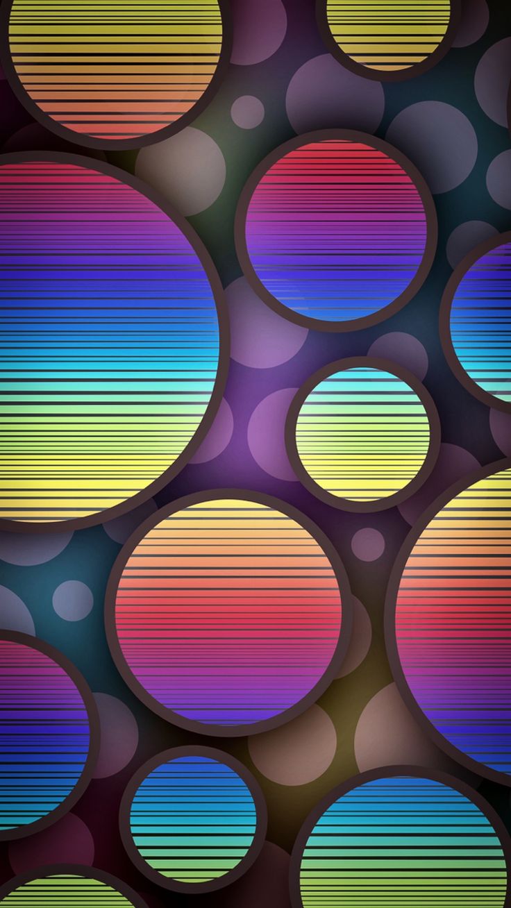 Colorful Circles #pattern #abstract #geometric #psicodelic #background # wallpaper. Cellphone wallpaper background, Bubbles wallpaper, Wallpaper background