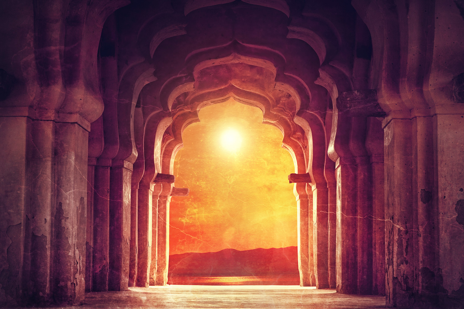 Wide Palace Arches. Print A Wallpaper