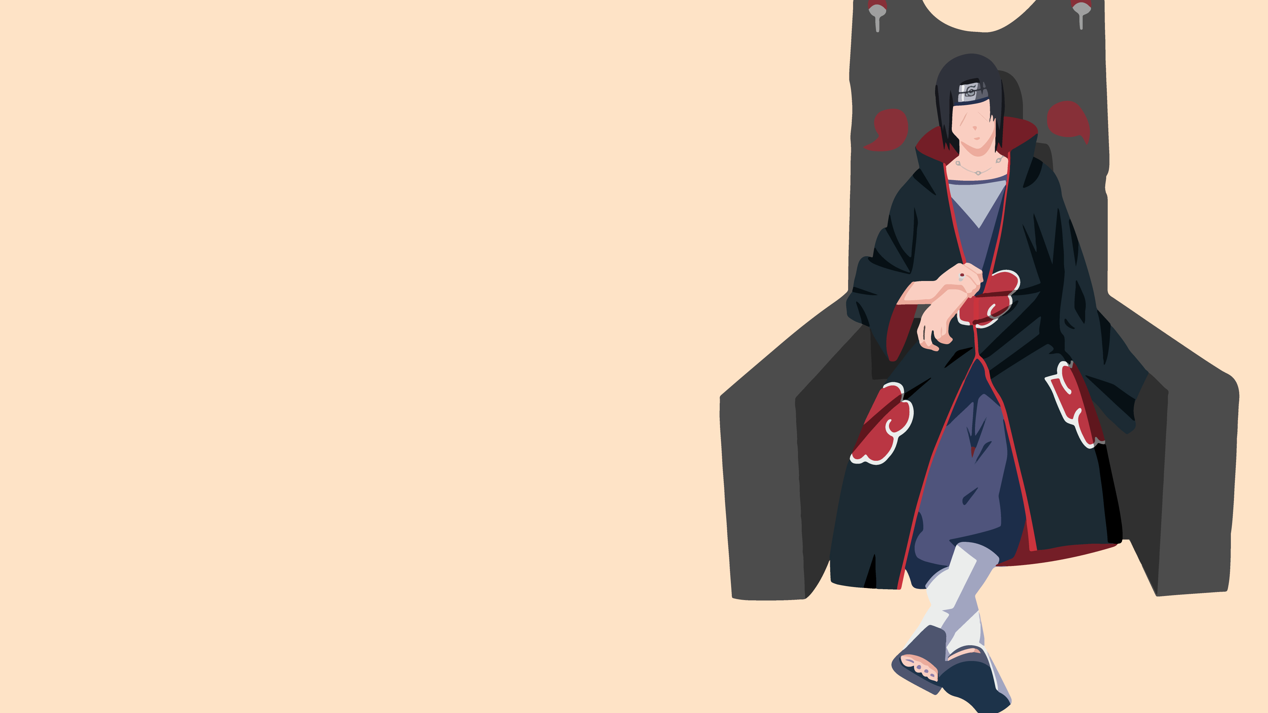 Itachi sitting on the throne