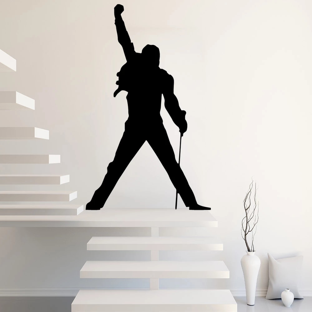 Large Size Freddie Mercury Queen Band Rock Wallpaper House Decoration Wall Sticker For Bedroom Decor Kids Room Wall Decals. Wall Stickers
