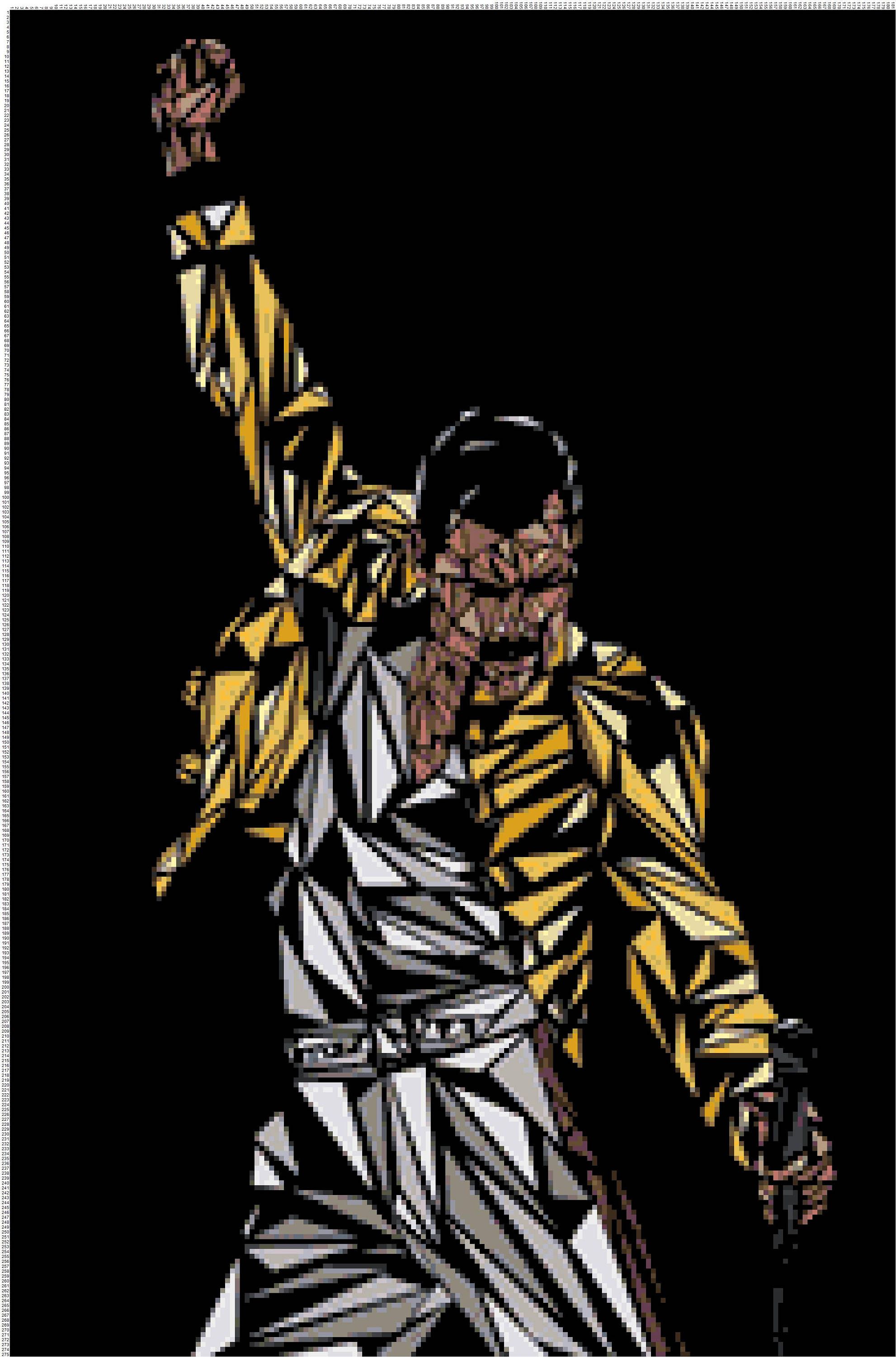 Freddie Mercury Stained Glass Queen Cross Stitch Pattern. Etsy. Queen art, Queens wallpaper, Freddie mercury
