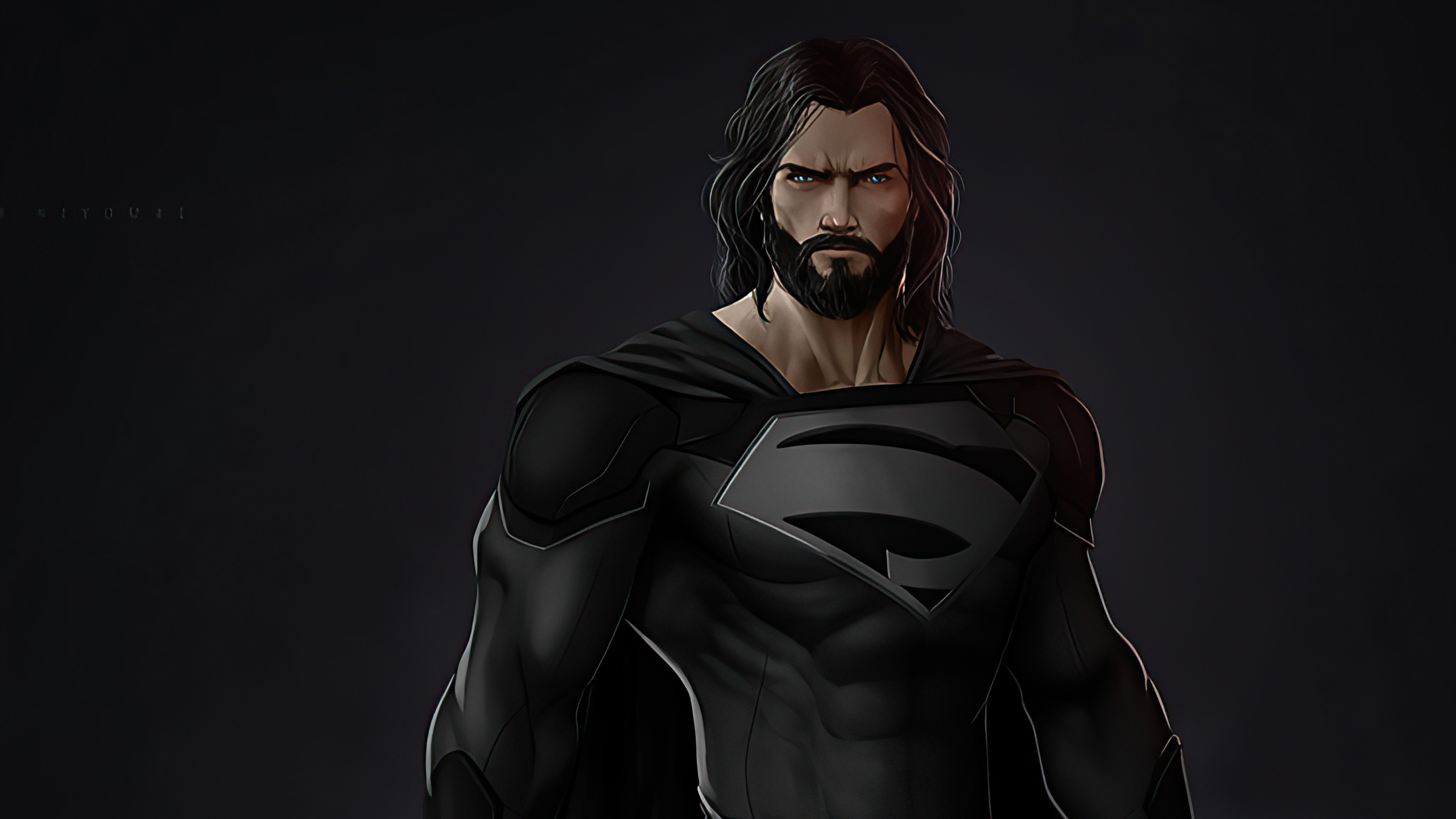 Black Superman Suit Beard, HD Superheroes, 4k Wallpaper, Image, Background, Photo and Picture