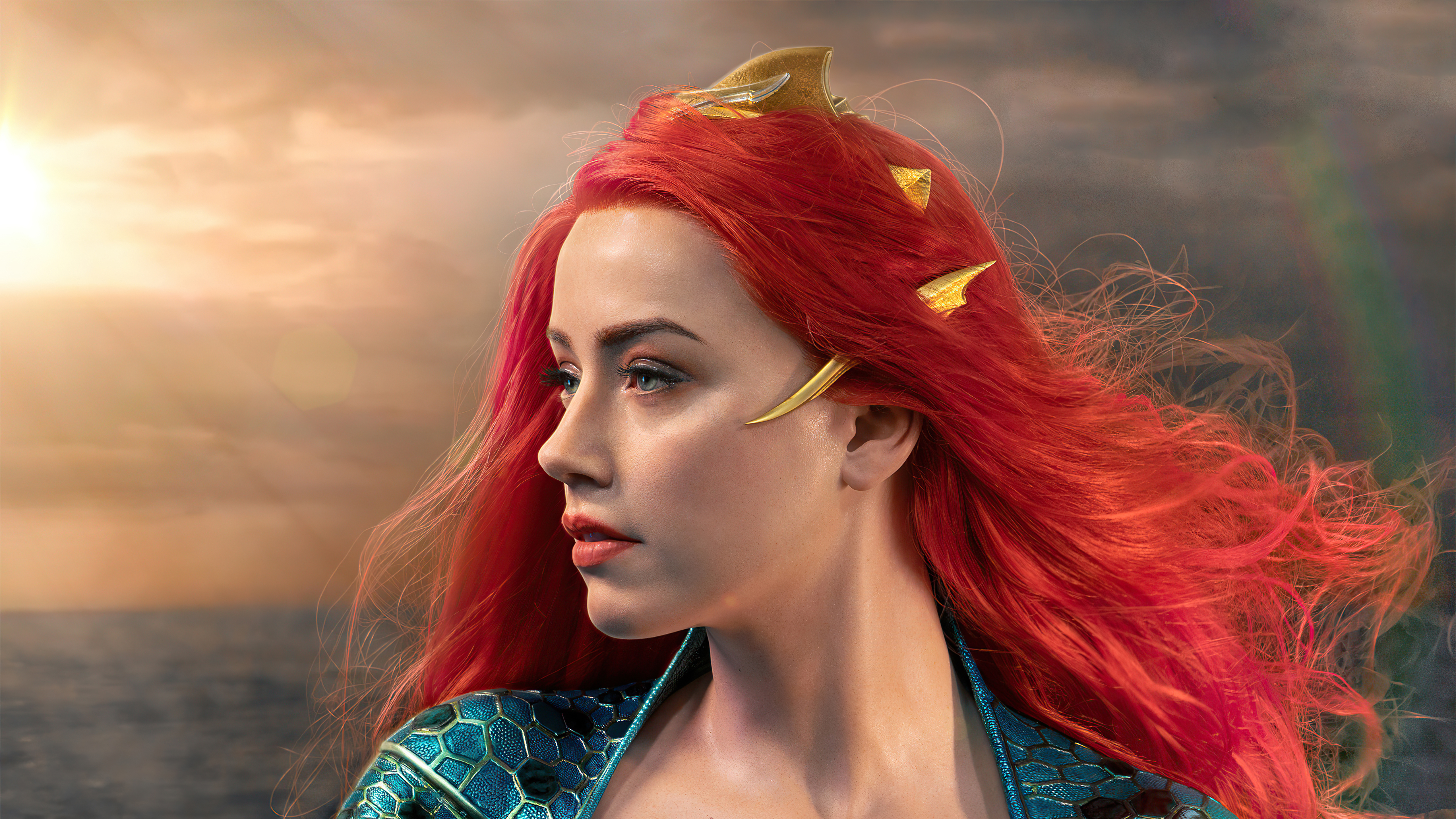 Amber Heard DC Comics Mera Redhead 4K 5K HD Aquaman Wallpaper