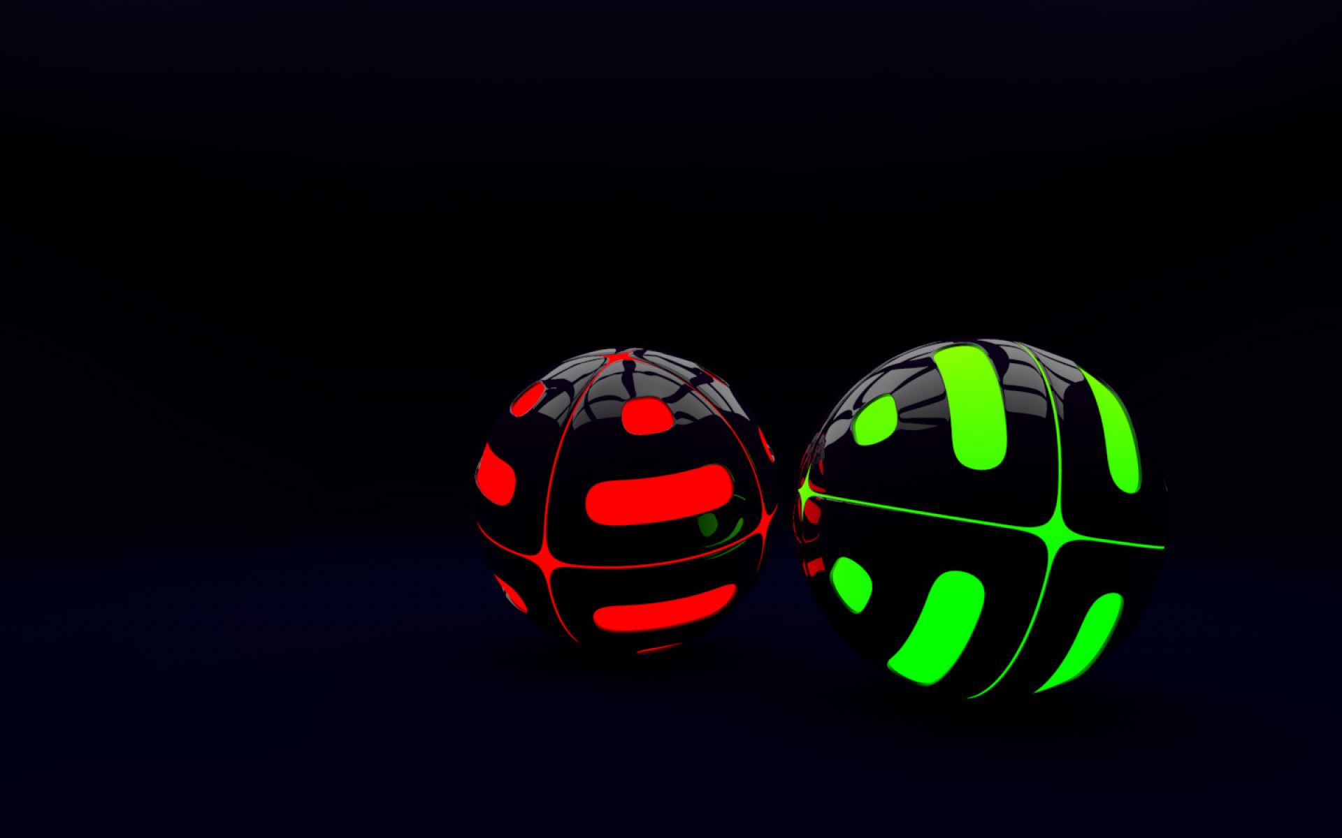 Red And Green Colored Balls. HD 3D and Abstract Wallpaper for Mobile and Desktop