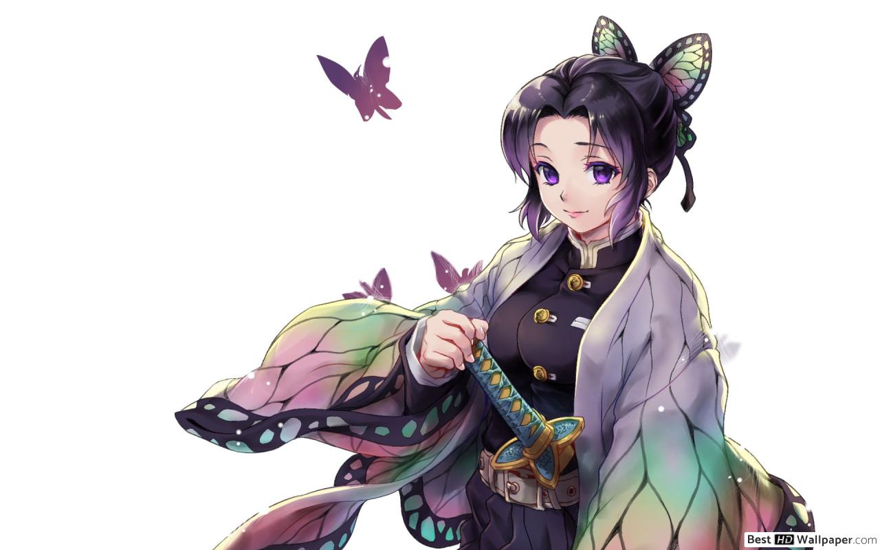 Demon Slayer, Kimetsu No Yaiba Shinobu HD wallpaper download