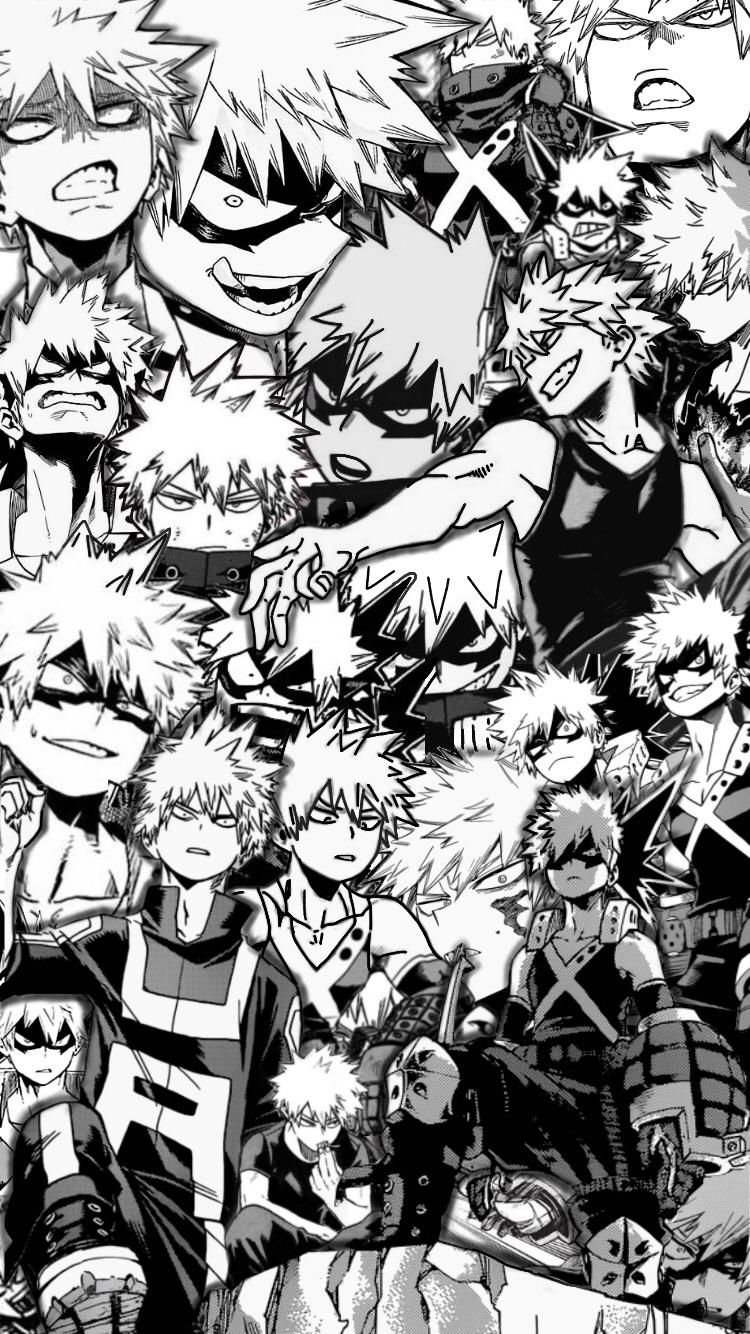 Bakugou Black And White Wallpaper. Cute anime wallpaper, Anime background, Anime wallpaper