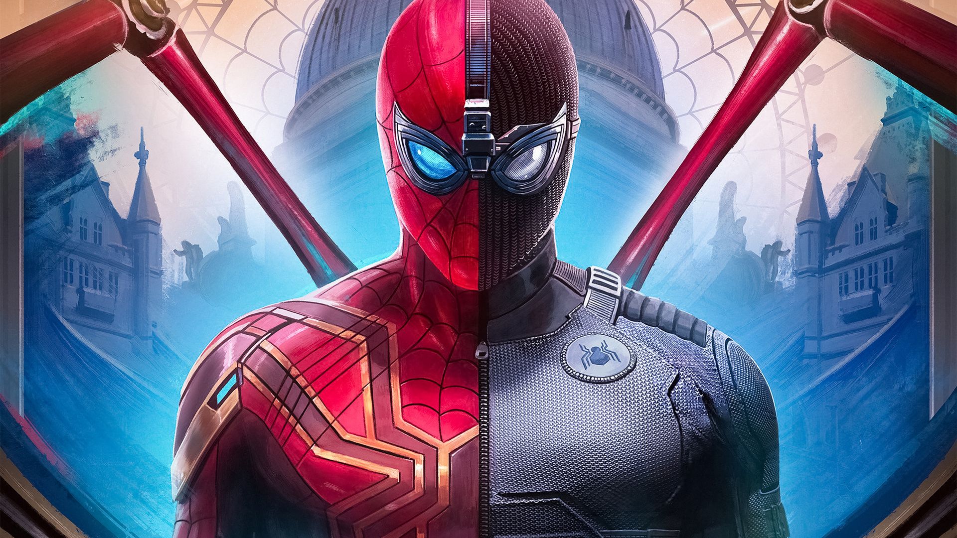 Desktop Wallpaper 2019 Movie, Spider Man: Far From Home, Iron Spider, Stealth Suit, Face Off, HD Image, Picture, Background, 137050