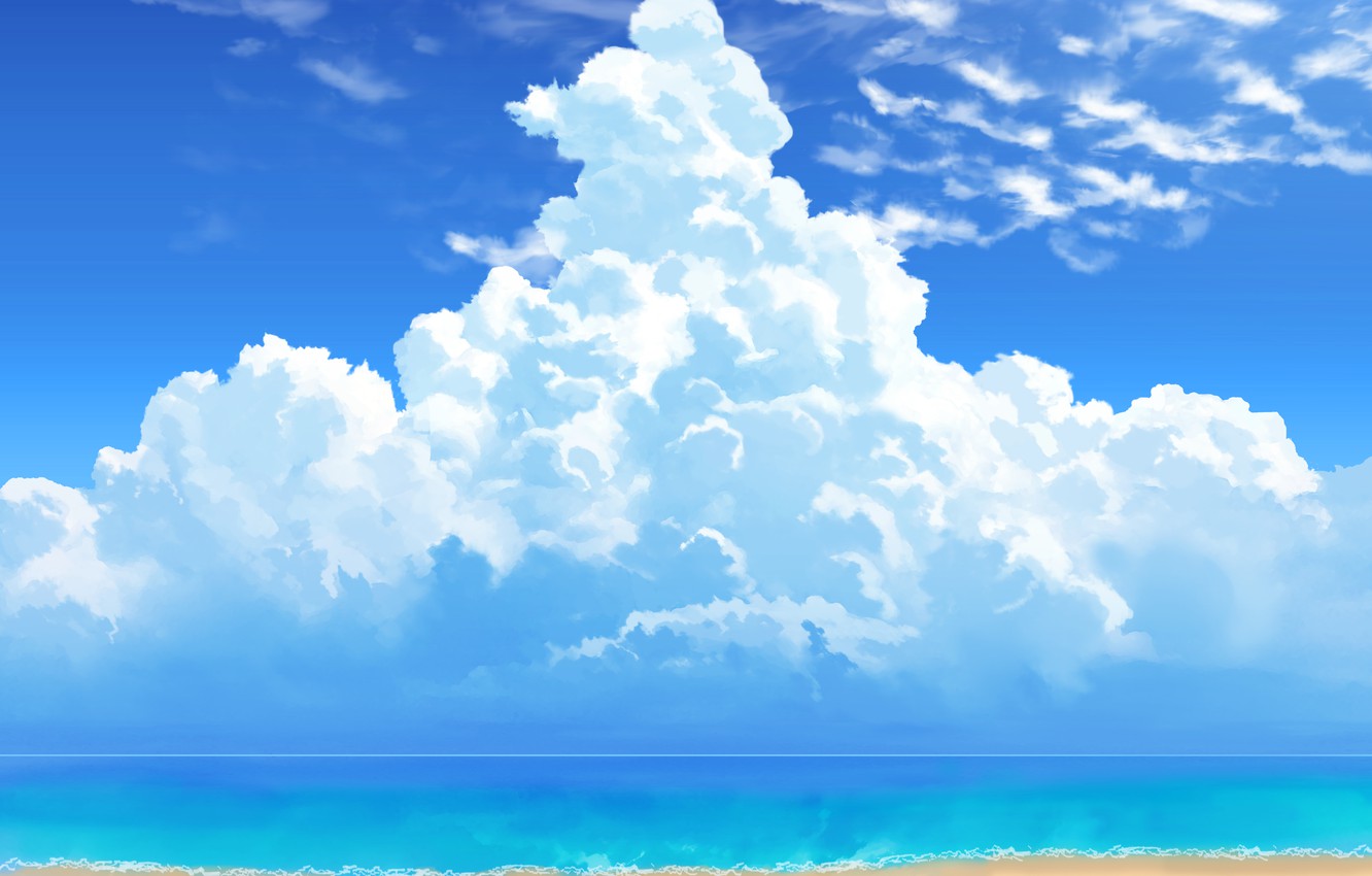 Wallpaper sea, summer, the sky image for desktop, section арт