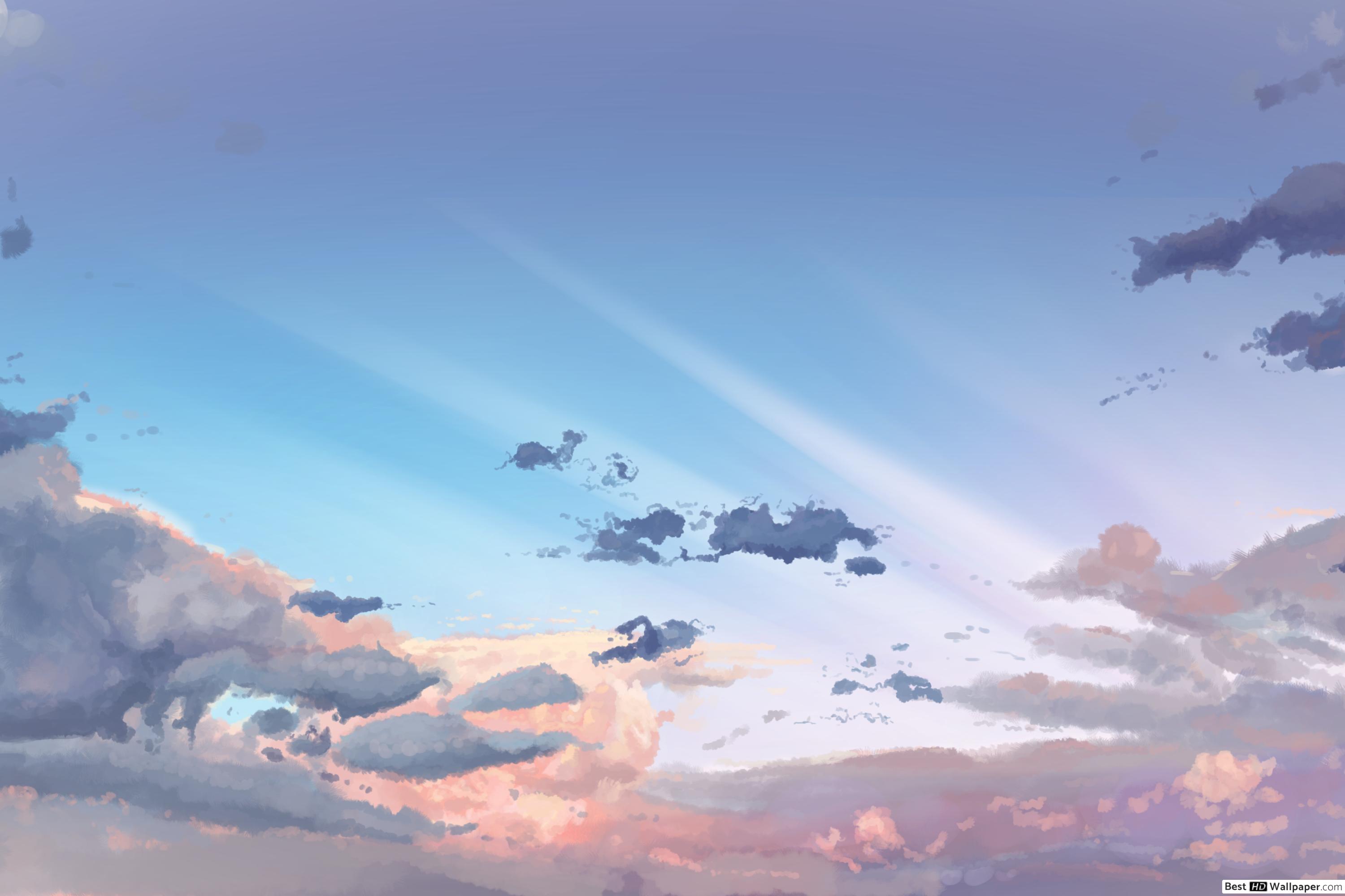 Cloud blue sky anime HD wallpaper download