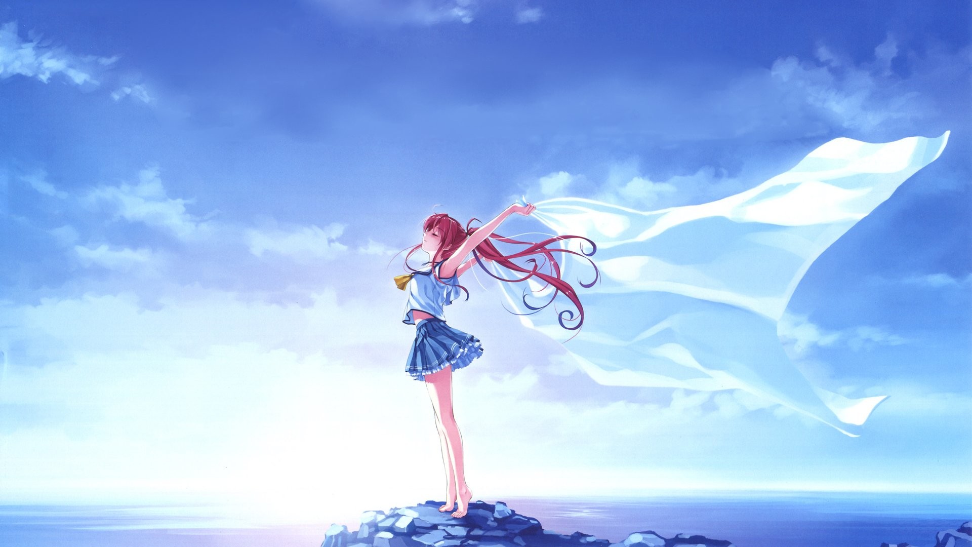 14++ Anime Wallpaper Blue Sky