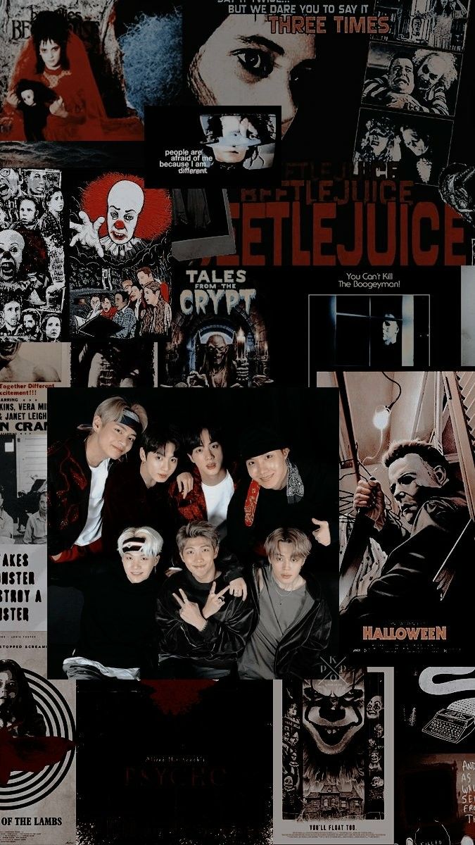 BTS Dark Aesthetic Halloween Wallpaper Credits To Twitter Kpoplocks © #BTS. Kartu, Gambar Fandom, Wallpaper Lucu