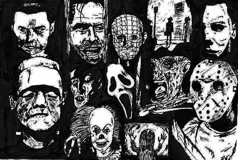 Horror Movie Collage Wallpaper
