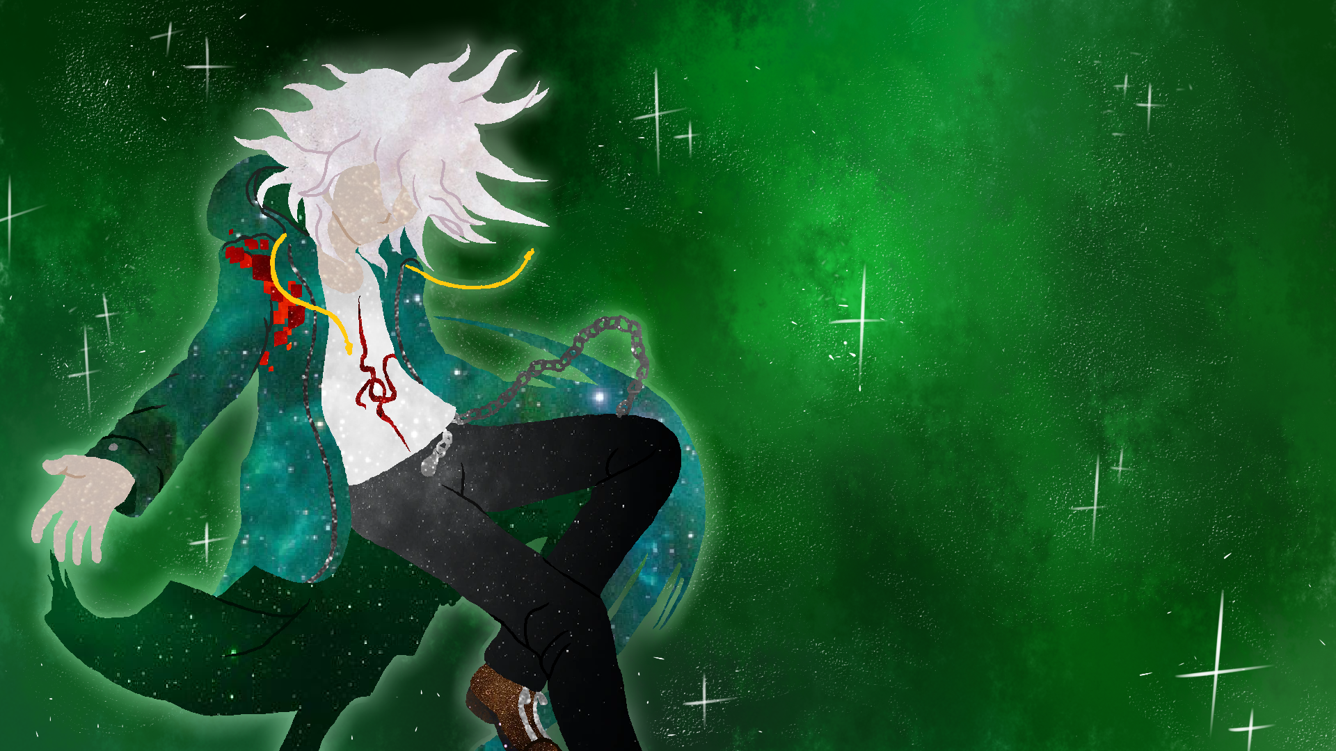 Another MS Paint Wallpaper, this time it's Nagito! (Made by me): danganronpa
