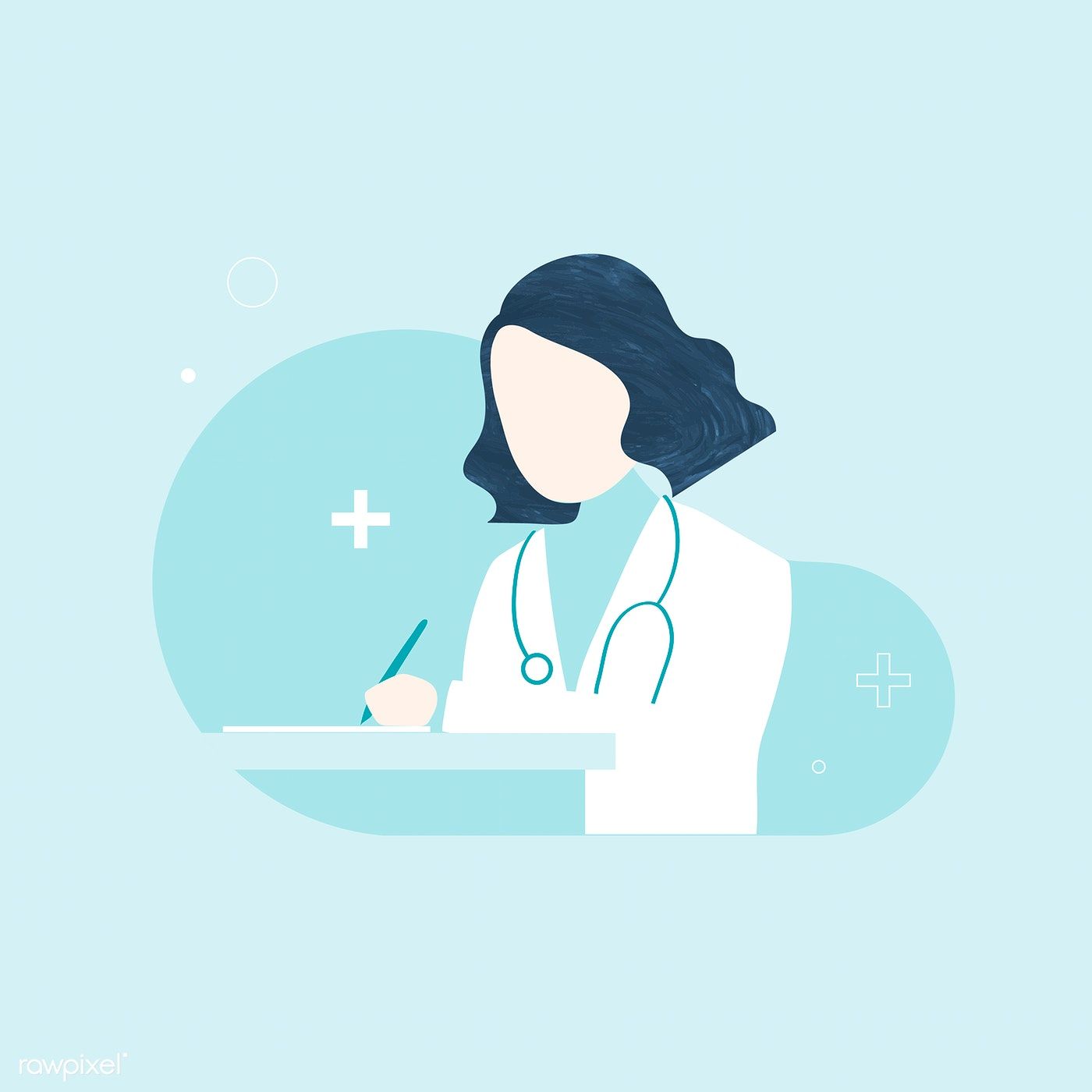 Female doctor character vector. free image / wan. Medical wallpaper, Female doctor, Medicine illustration