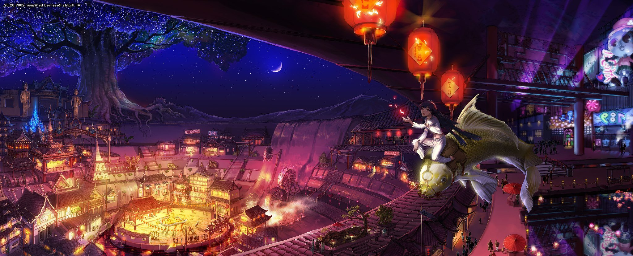 China, Asia, Fish, Fantasy Art Wallpaper HD / Desktop and Mobile Background