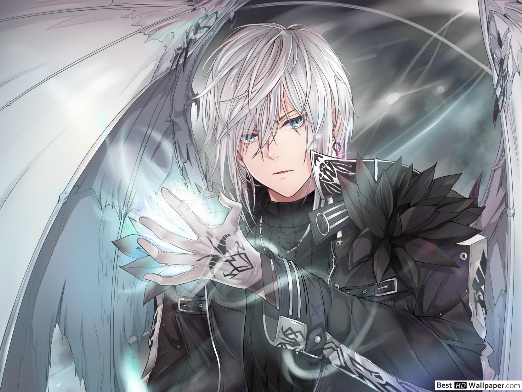 Silver Hair Dragon Boy HD wallpaper download