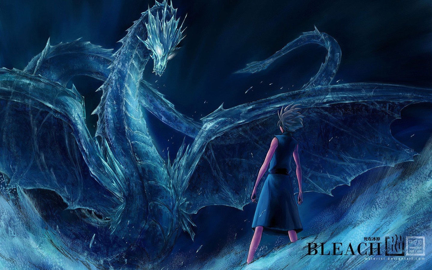 Bleach, Hitsugaya Toshiro, Dragon, Ice, Anime boys Wallpaper HD / Desktop and Mobile Background