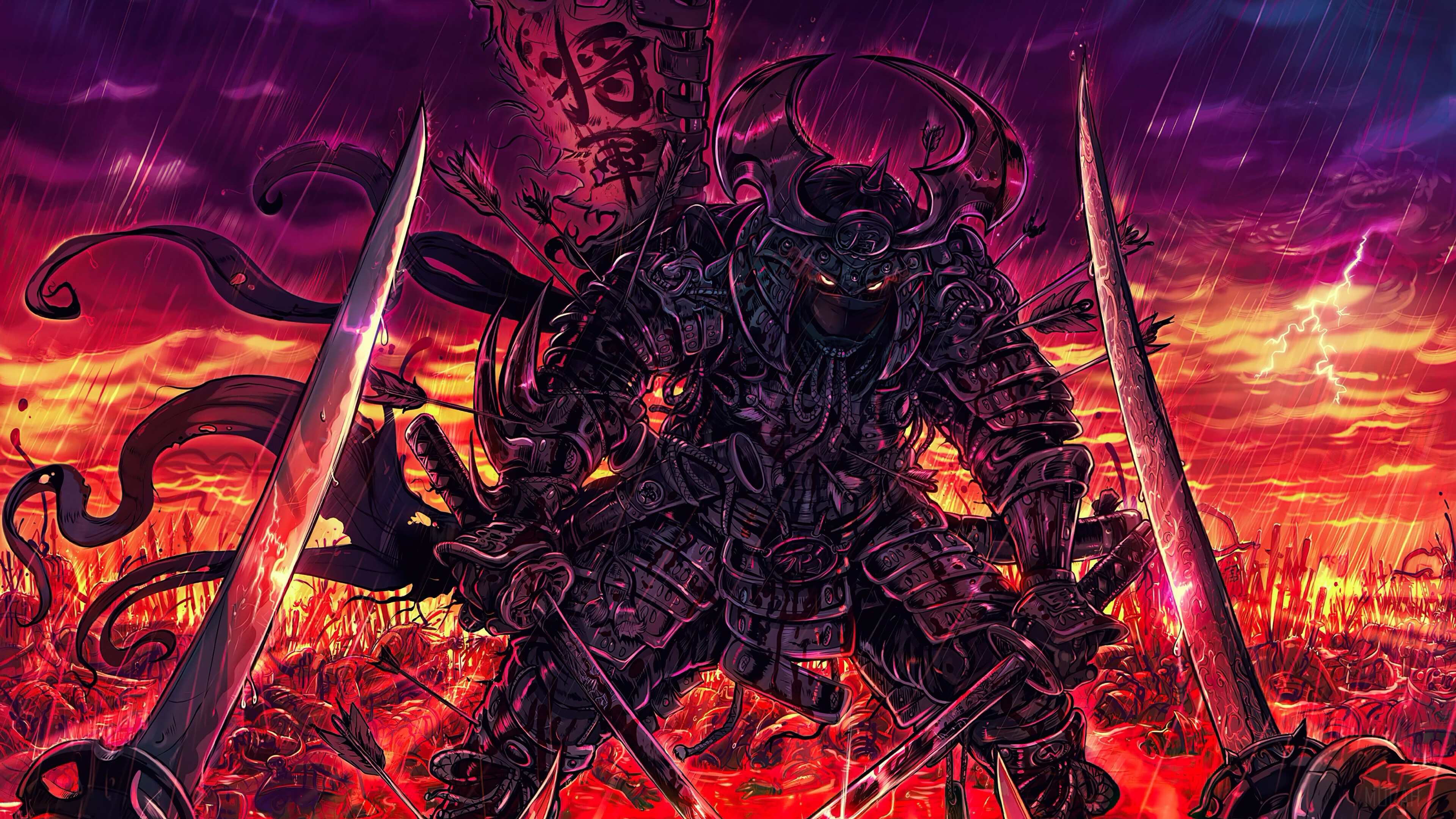 Samurai, Katana, Warrior, Epic, Battle, Fantasy 4k wallpaper. Mocah HD Wallpaper