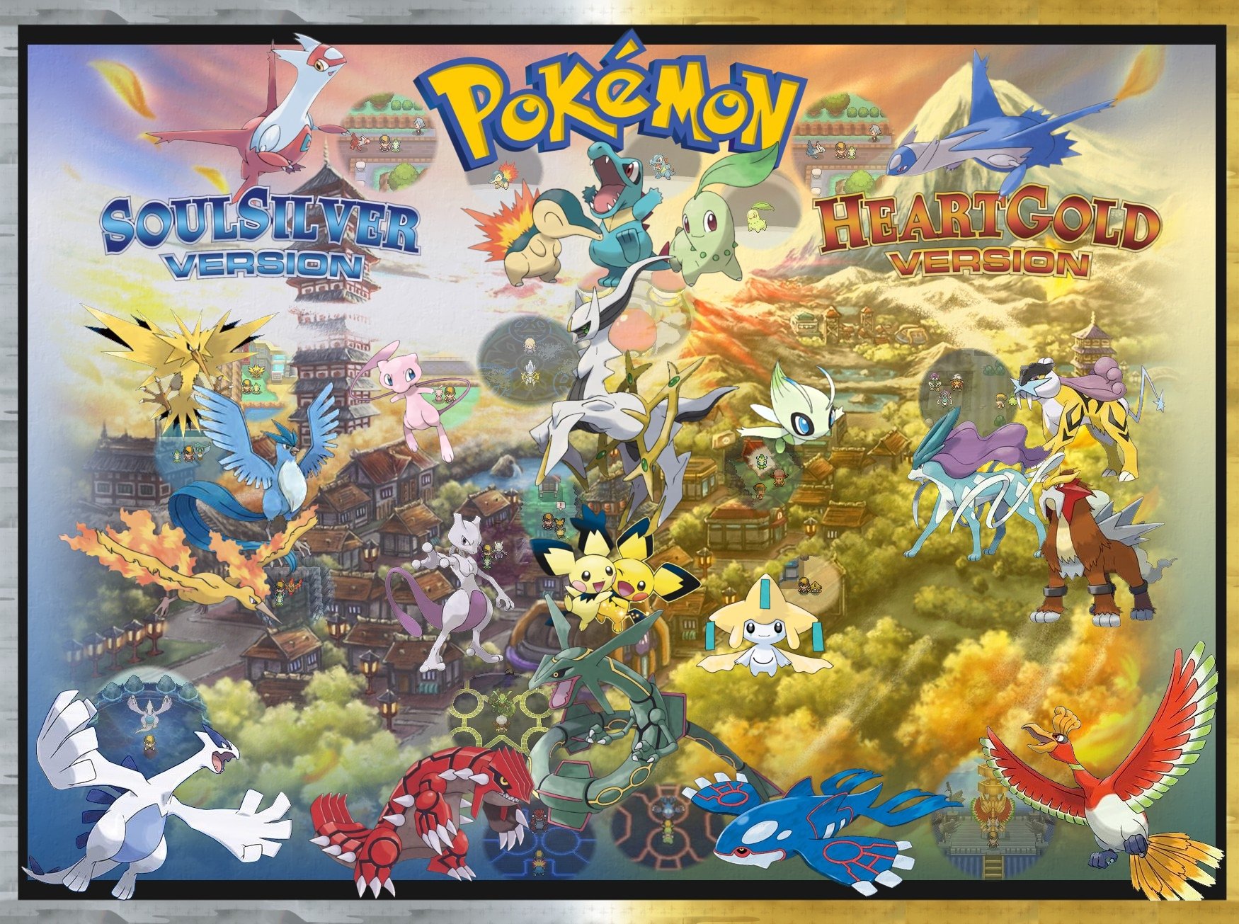 Pokemon heart gold and Soul Silver artworks, This game look…, heart gold  pokemon soul silver