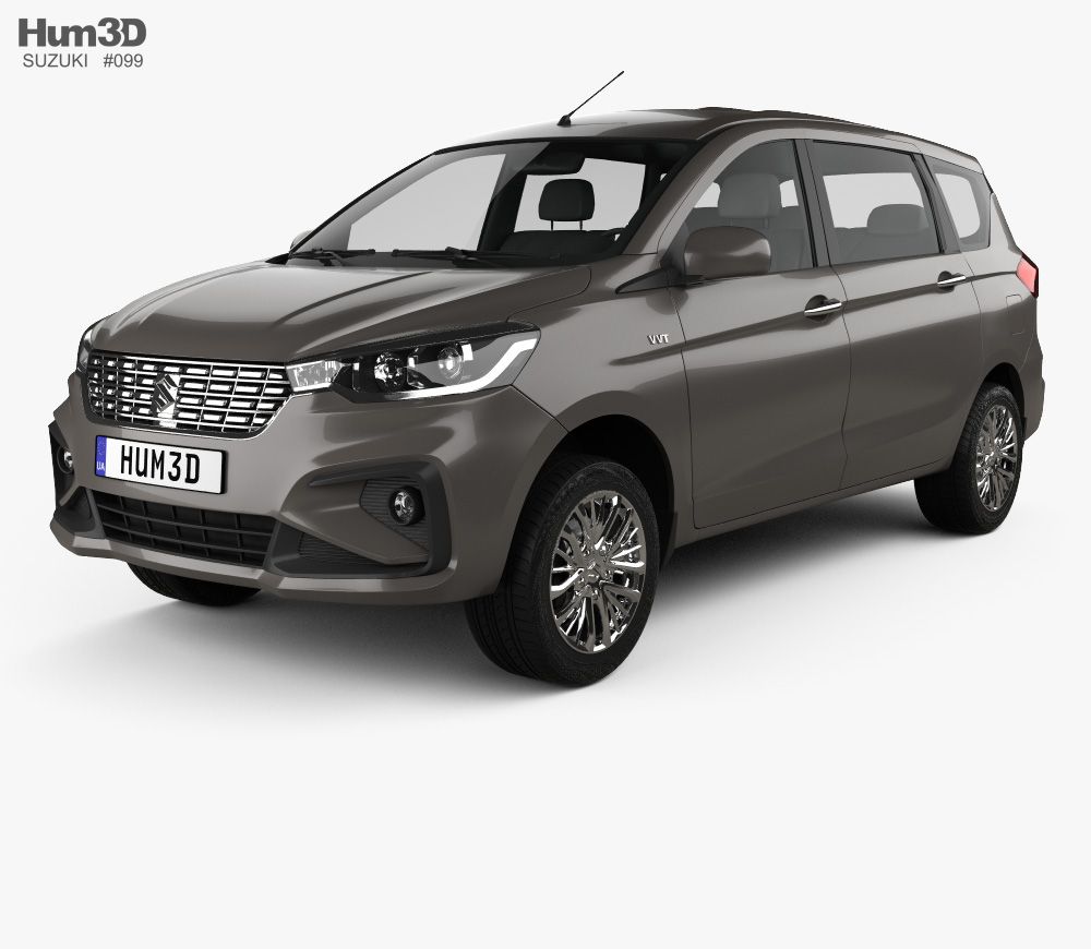 3D model of Suzuki Ertiga GX 2018. Suzuki, Car 3D model, 3D model
