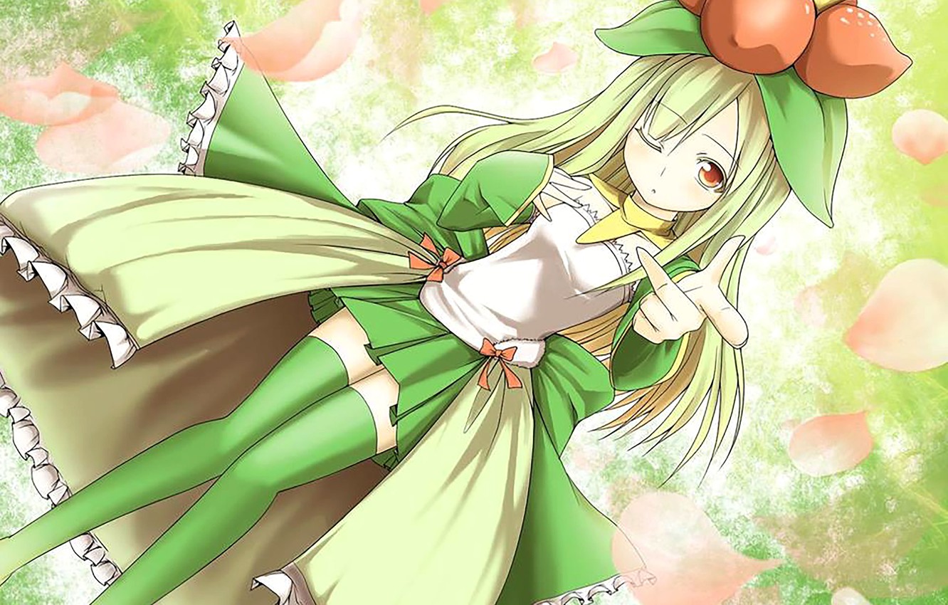 Wallpaper girl, anime, elf image for desktop, section прочее