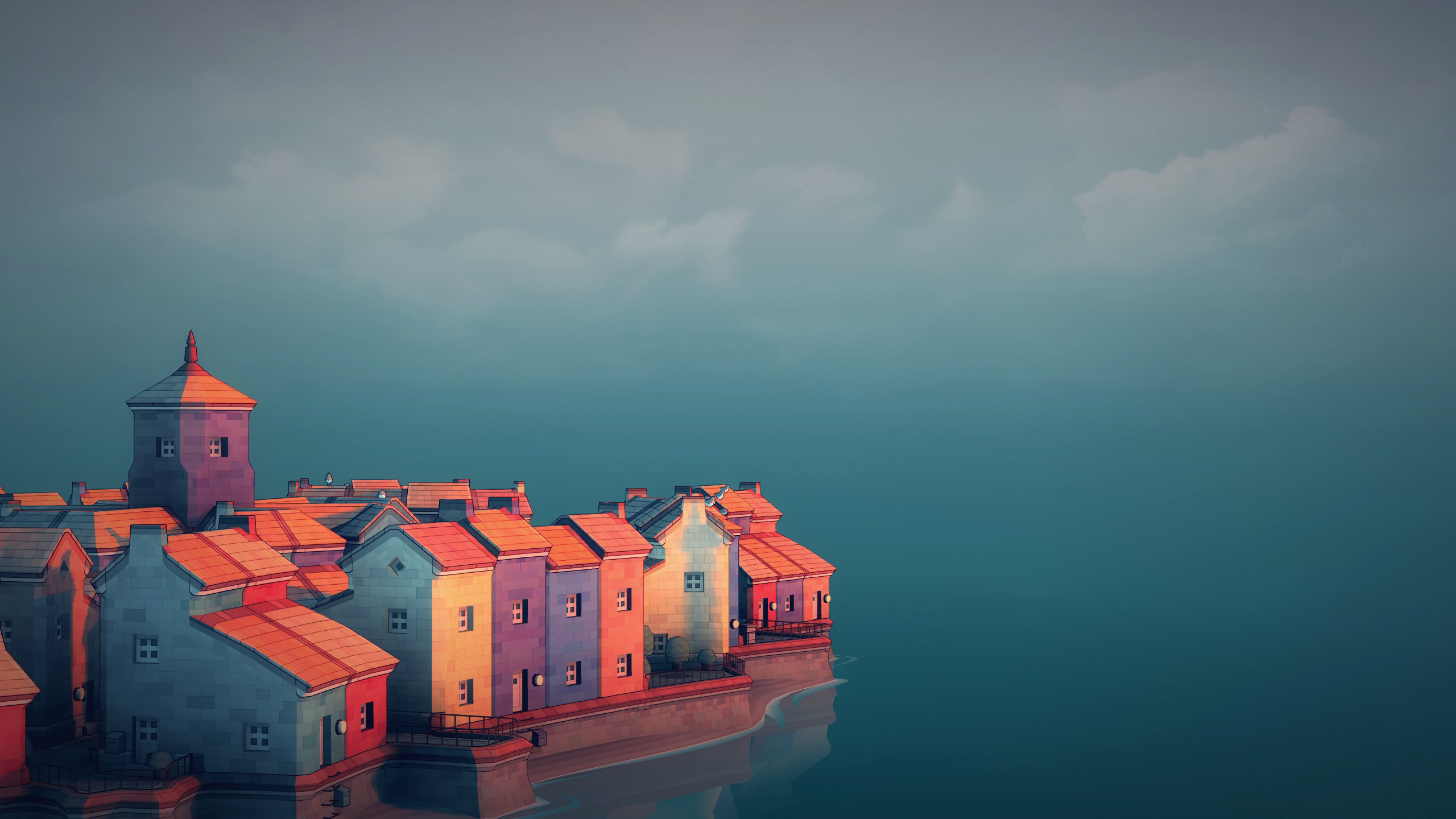 Townscaper HD wallpaper, Background