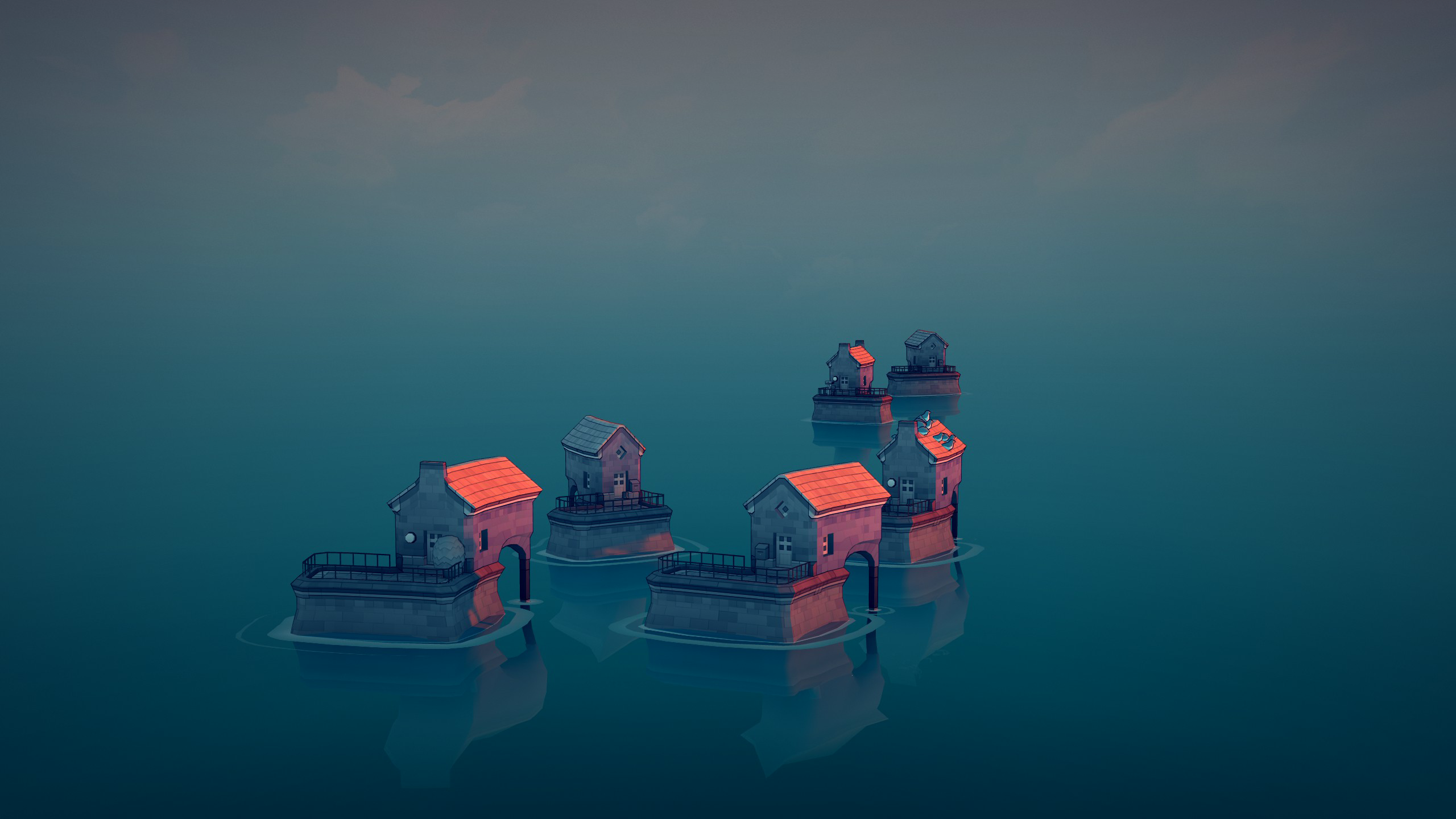 video games, Townscaper, video game art. Mocah HD Wallpaper