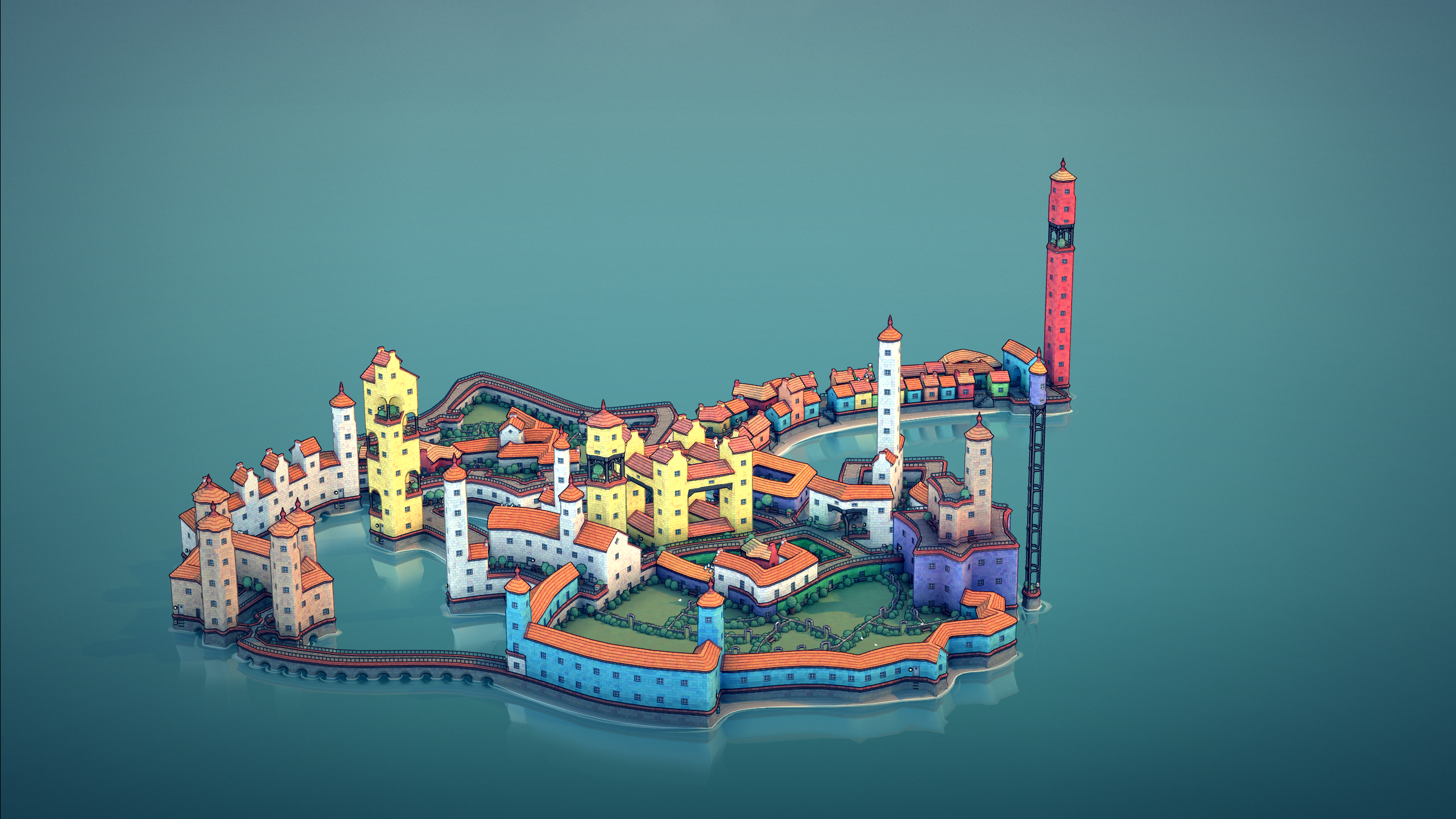 Wallpaper, Townscaper, Video Game Art 2560x1440