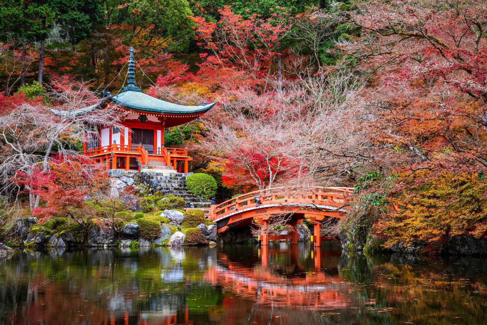 Daigoji Temple in Autumn, Kyoto, Japan photo by lkunl on Envato Elements