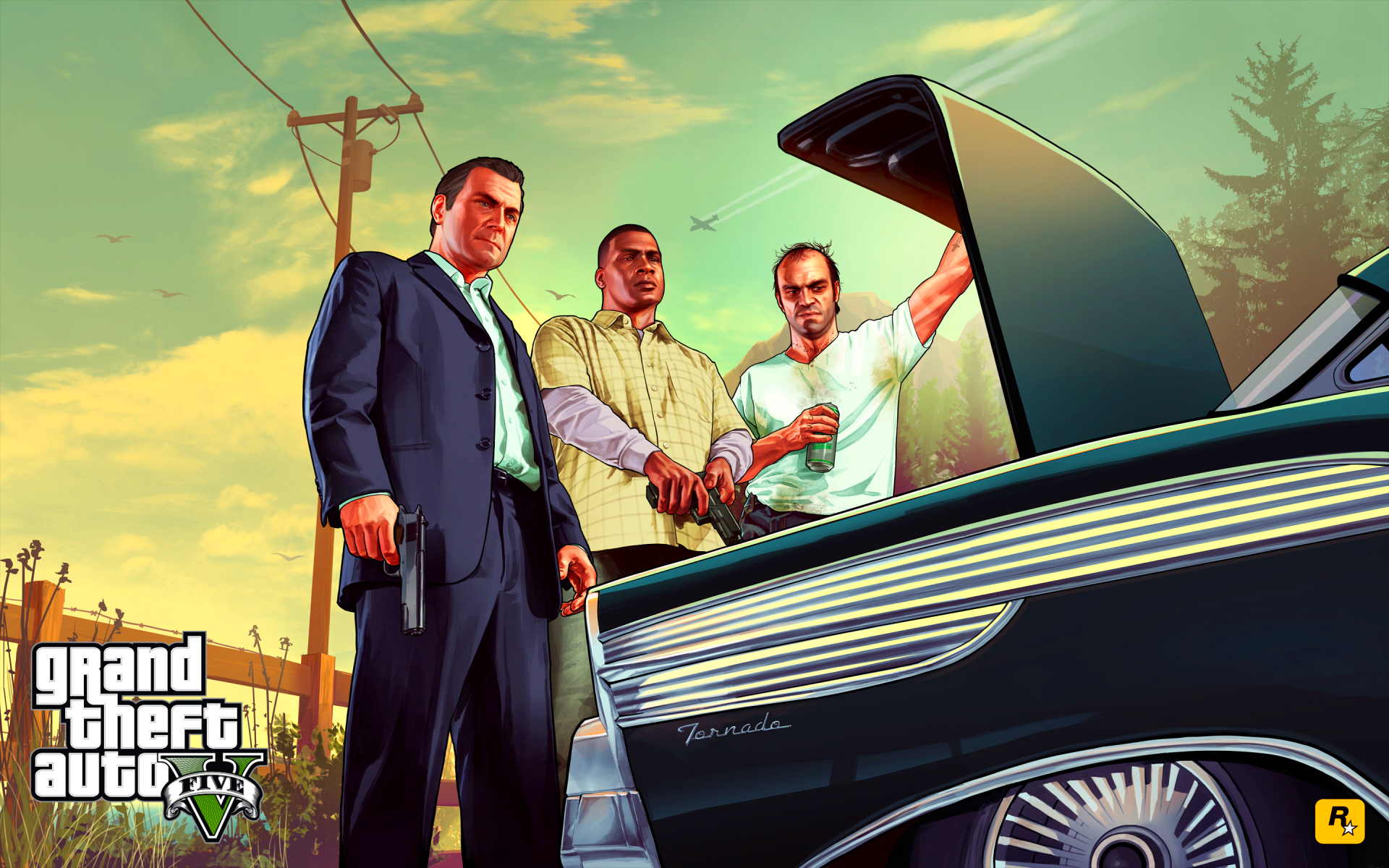 Michael, Franklin and Trevor Theft Auto V Wallpaper