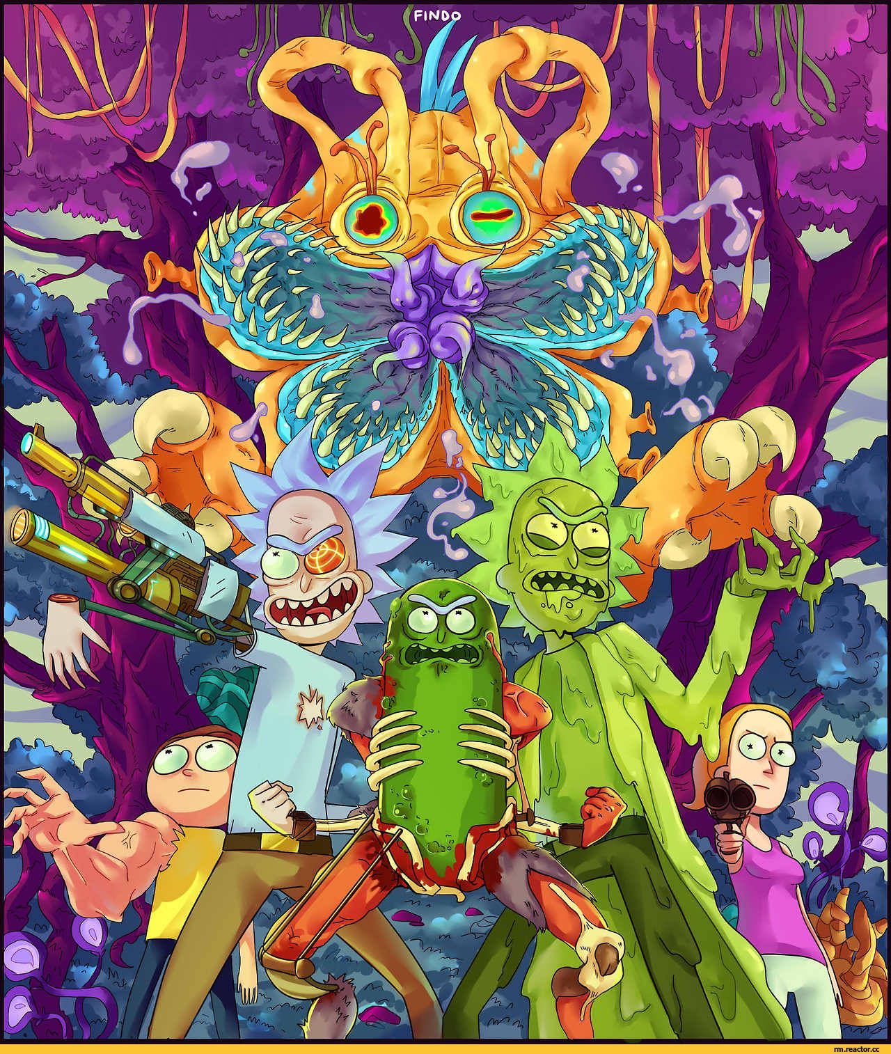 Rick and Morty Psychedelic Wallpaper Free Rick and Morty Psychedelic Background