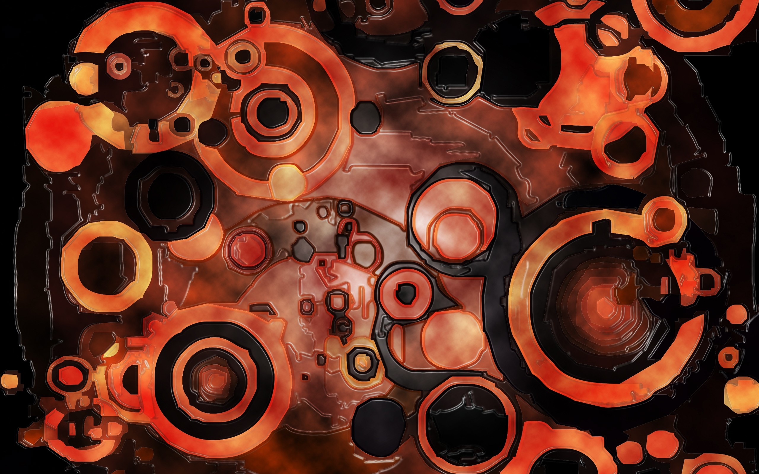 Wallpaper, painting, illustration, circle, ART, color, flower, paint, shape, patterns, surface, circles, number, computer wallpaper, modern art, fractal art 2560x1600