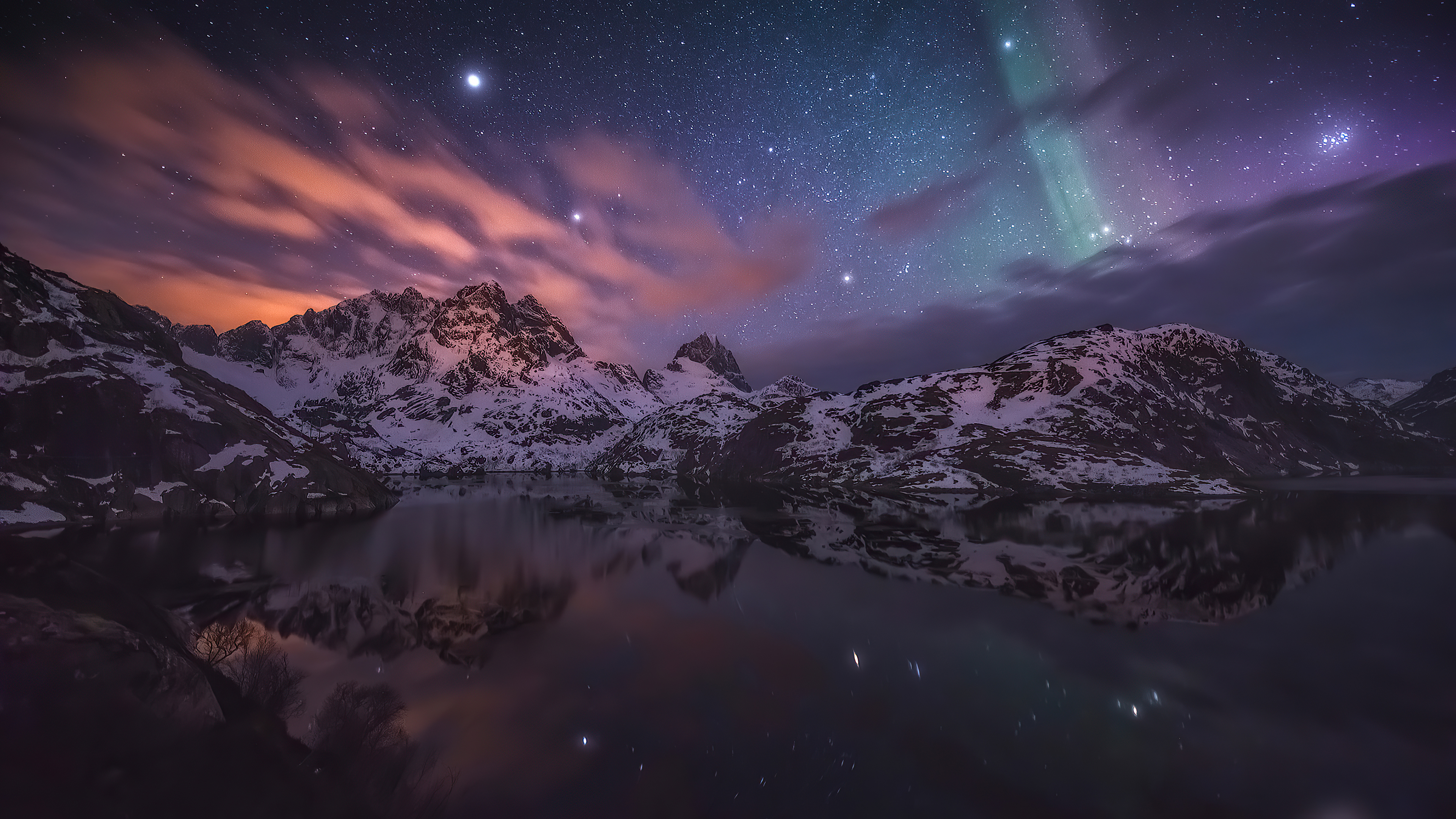 Aurora Constellations Sky Nature 4k, HD Nature, 4k Wallpaper, Image, Background, Photo and Picture