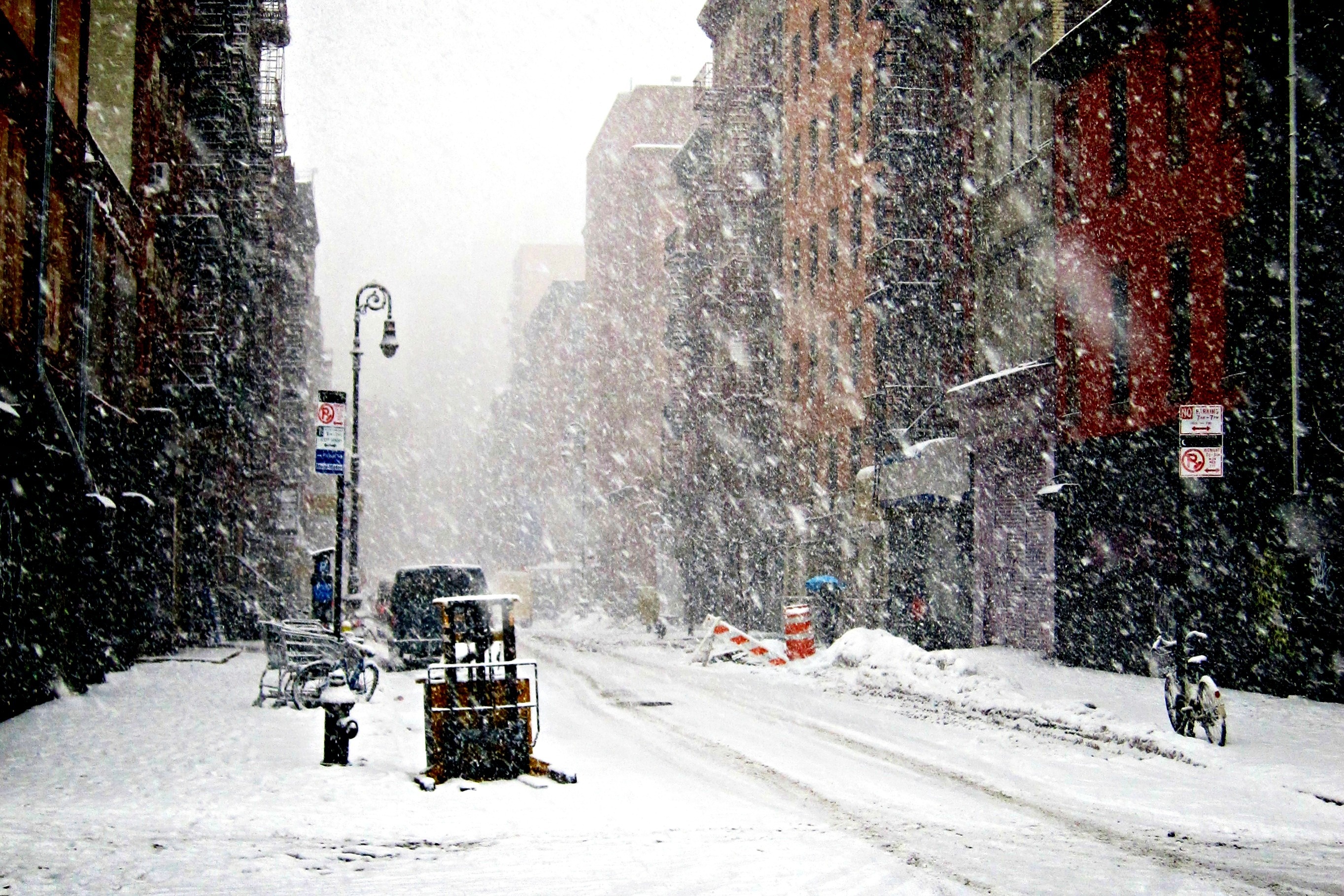 Snow Winter New York New York Wallpaperx1818