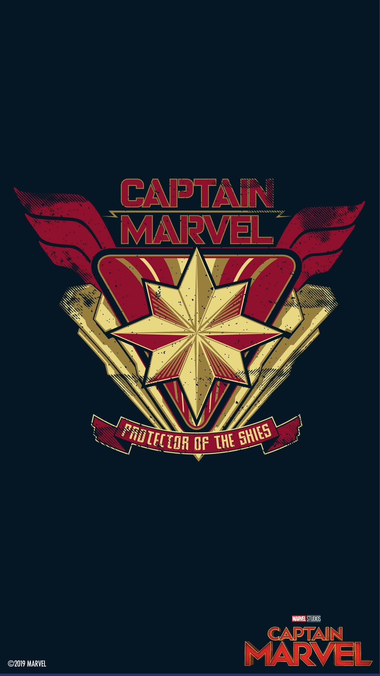 Captain Marvel Logo Wallpaper