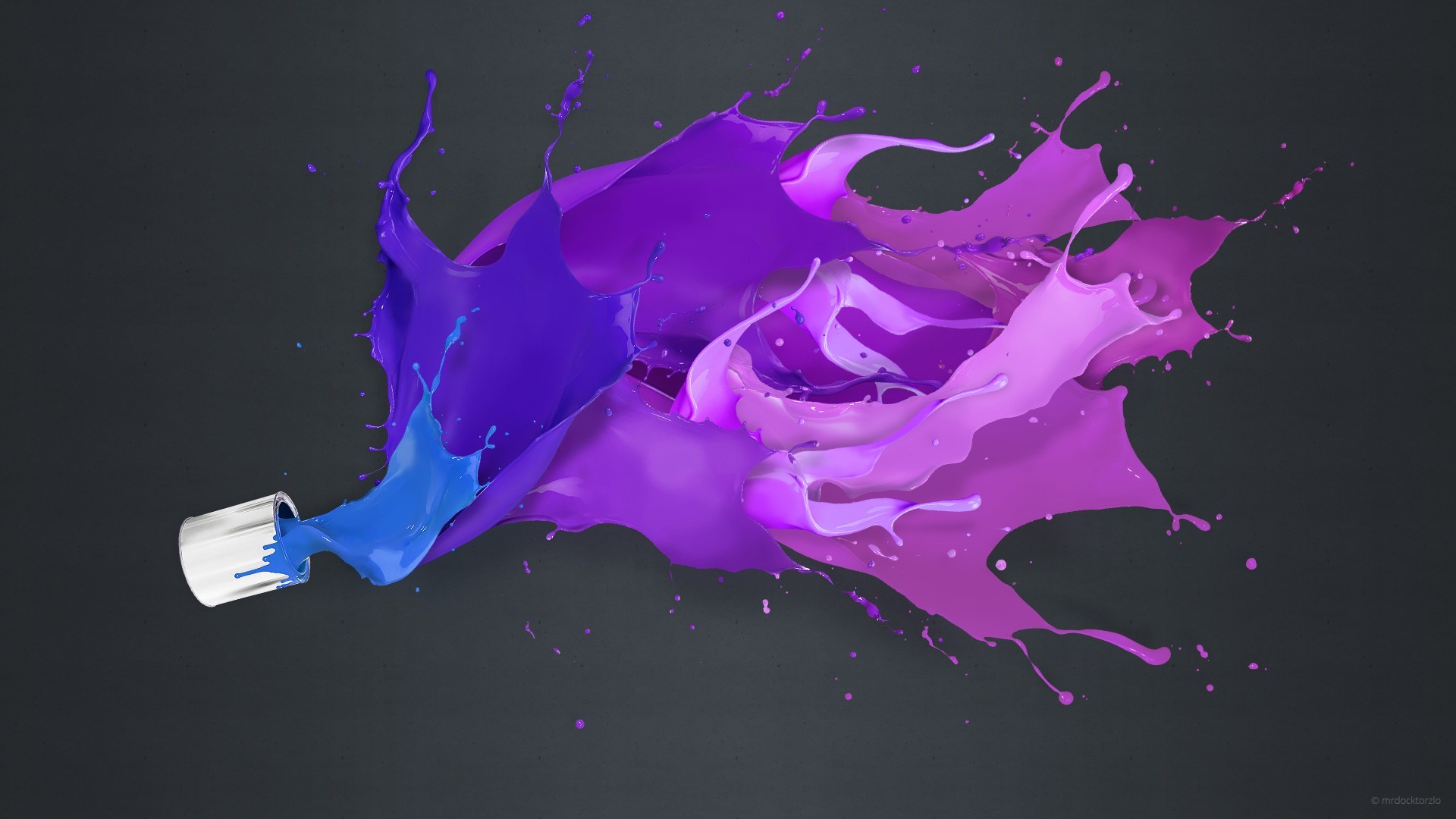 painting, illustration, simple background, purple, paint splatter, splashes, liquid, screenshot, computer wallpaper. Mocah HD Wallpaper
