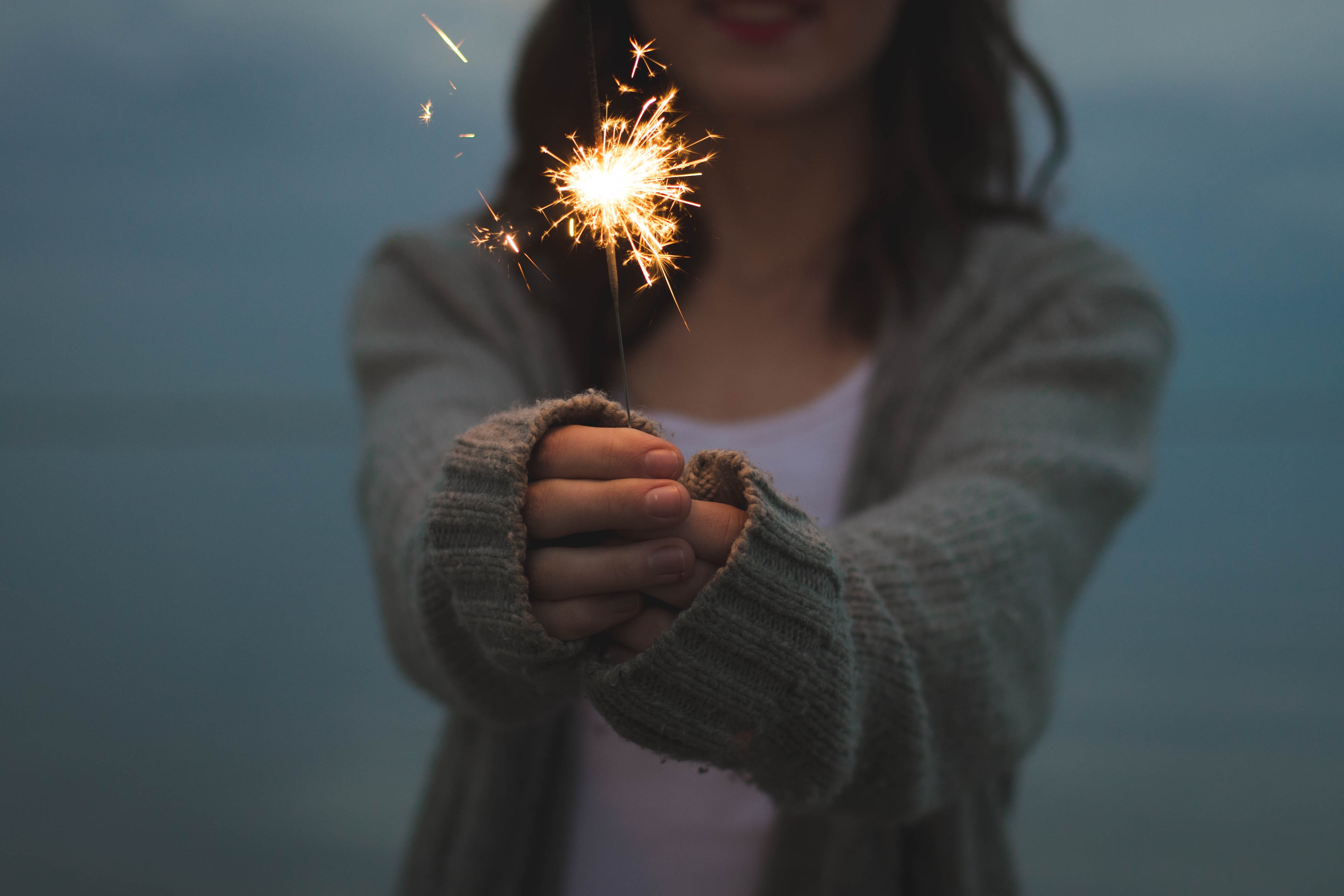 3936x2624 #wallpaper, #lady, #celebration, #outdoor, #happiness, # girl, #hold, #sprinkle, #burning, #firework, #cute background, #cardgian, #holding, #cute wallpaper, #hair, #winter, #happy, #sparkler, #woman, # female, #Public domain image