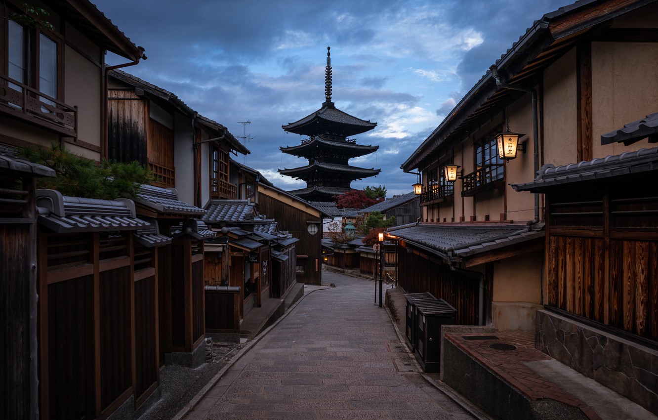 Wallpaper Japan, temple, pagoda, Kyoto, Honshu image for desktop, section город