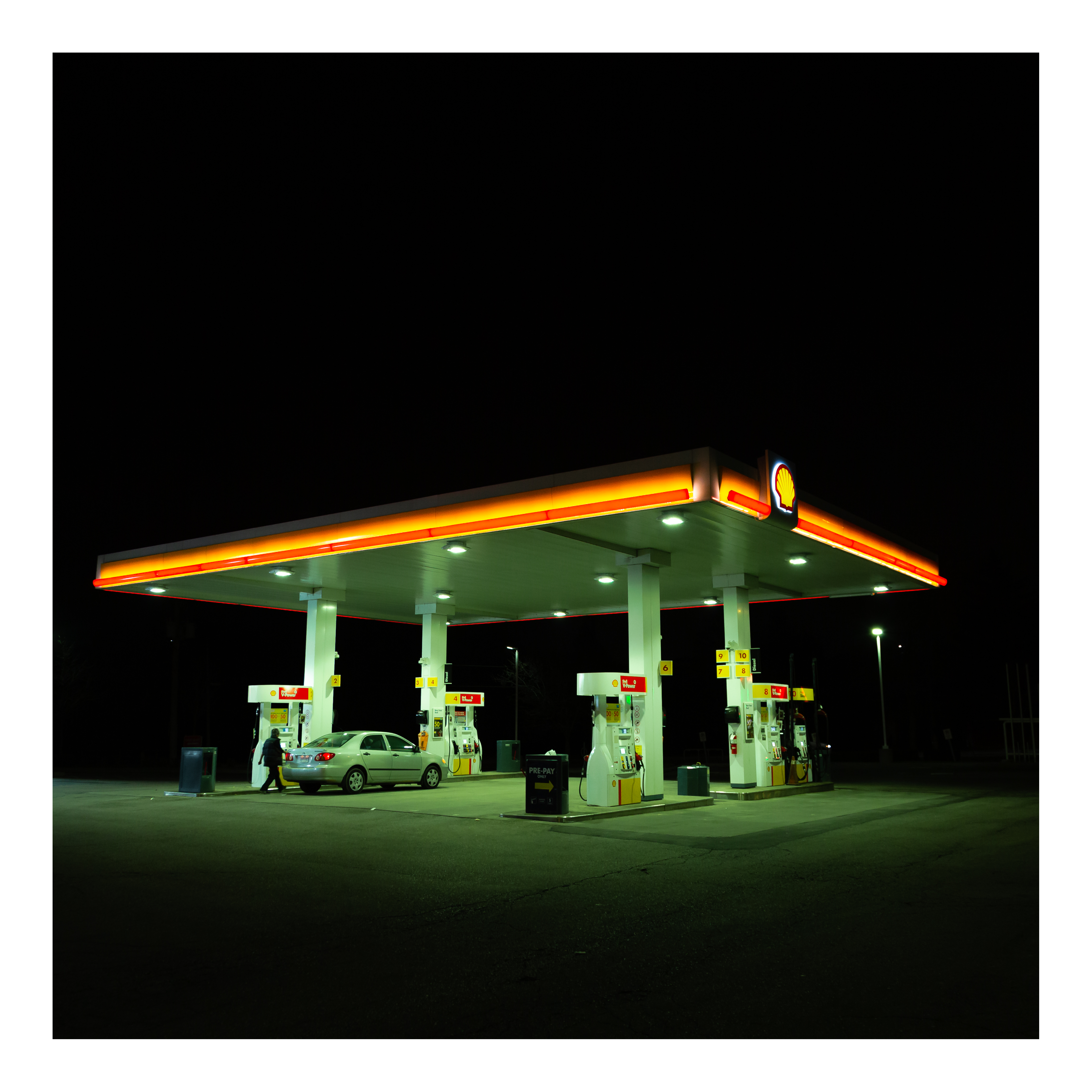ITAP of a gas station late at night. IG #CAPTURE #NATURE #INCREDIBLE. Gas station, Petrol station, Photo background editor