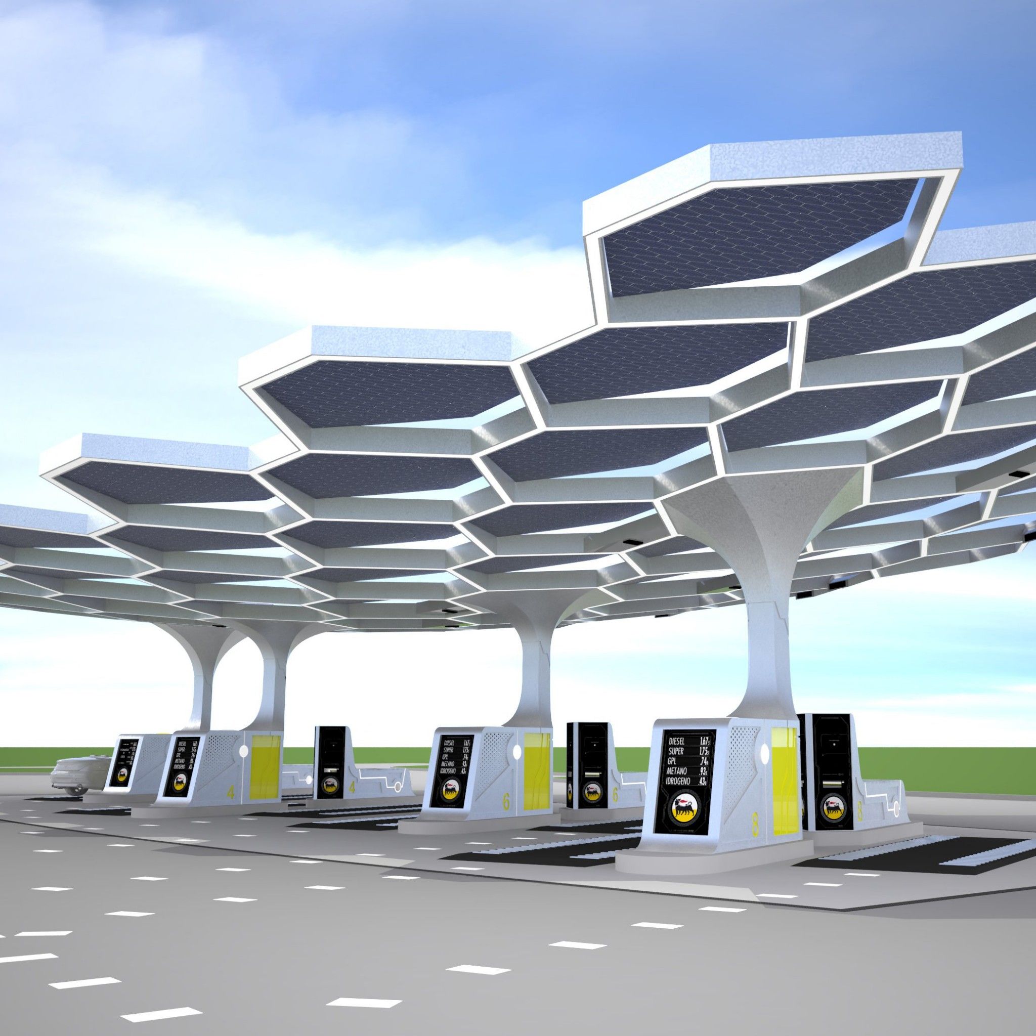 Modern Future Fuel Pump. Petrol station, Gas station, Filling station