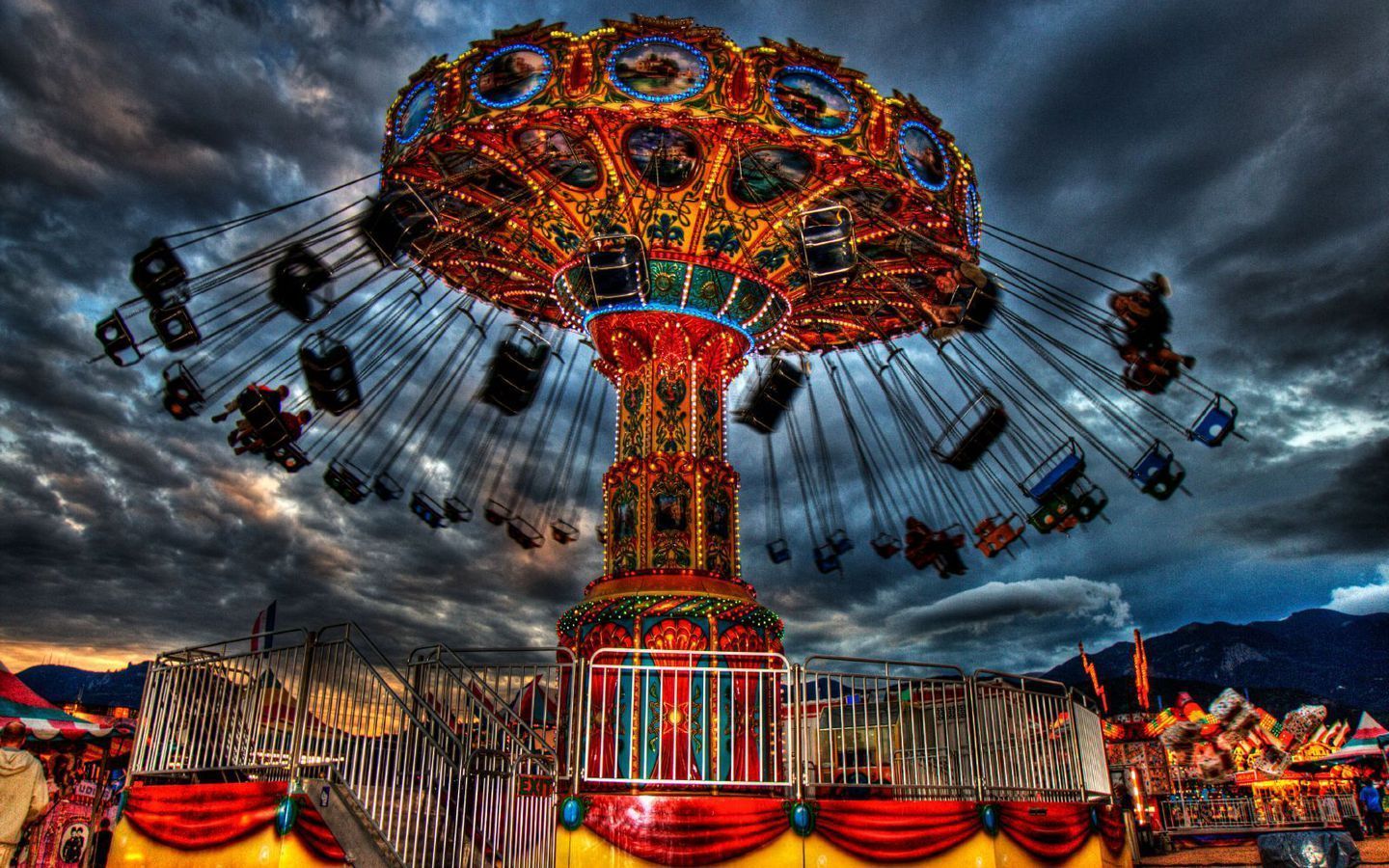 Circus and Carnivals Wallpaper: Going to the Carnival. Carnival rides, Carnival, Carnival image