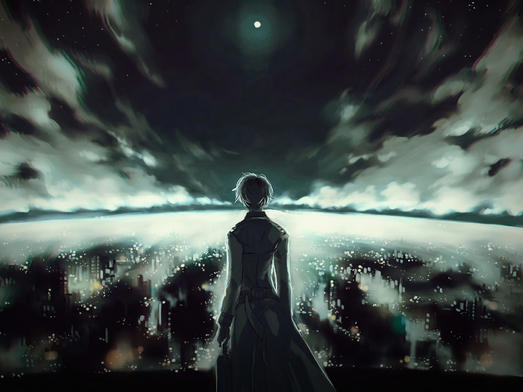 Desktop wallpaper ken kaneki, tokyo ghoul, anime, dark, HD image, picture, background, fed51a