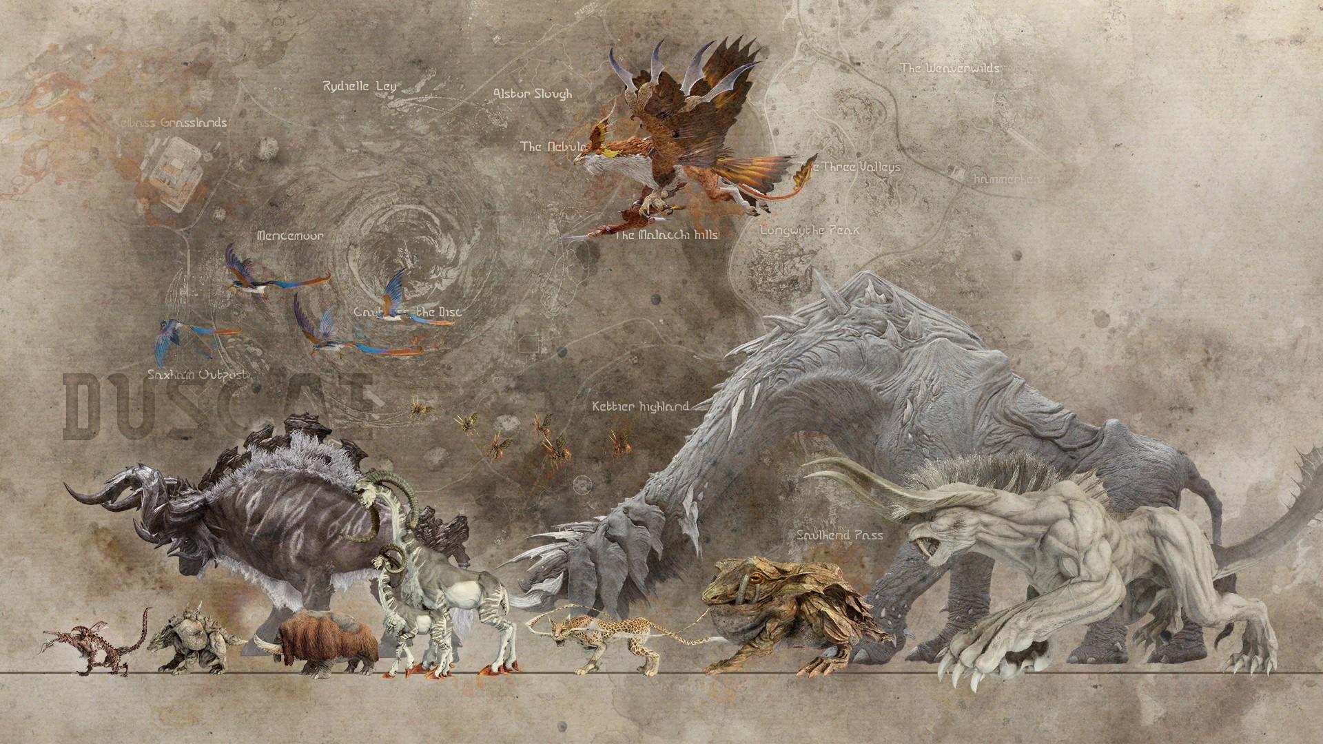 Wallpaper, Final Fantasy XV, creature, Square Enix, JRPGs, magic, giant 1920x1080