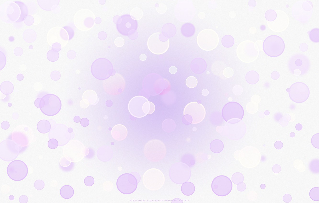 Photo Wallpaper White, Purple, Circles, Color, White, Background Soft Purple