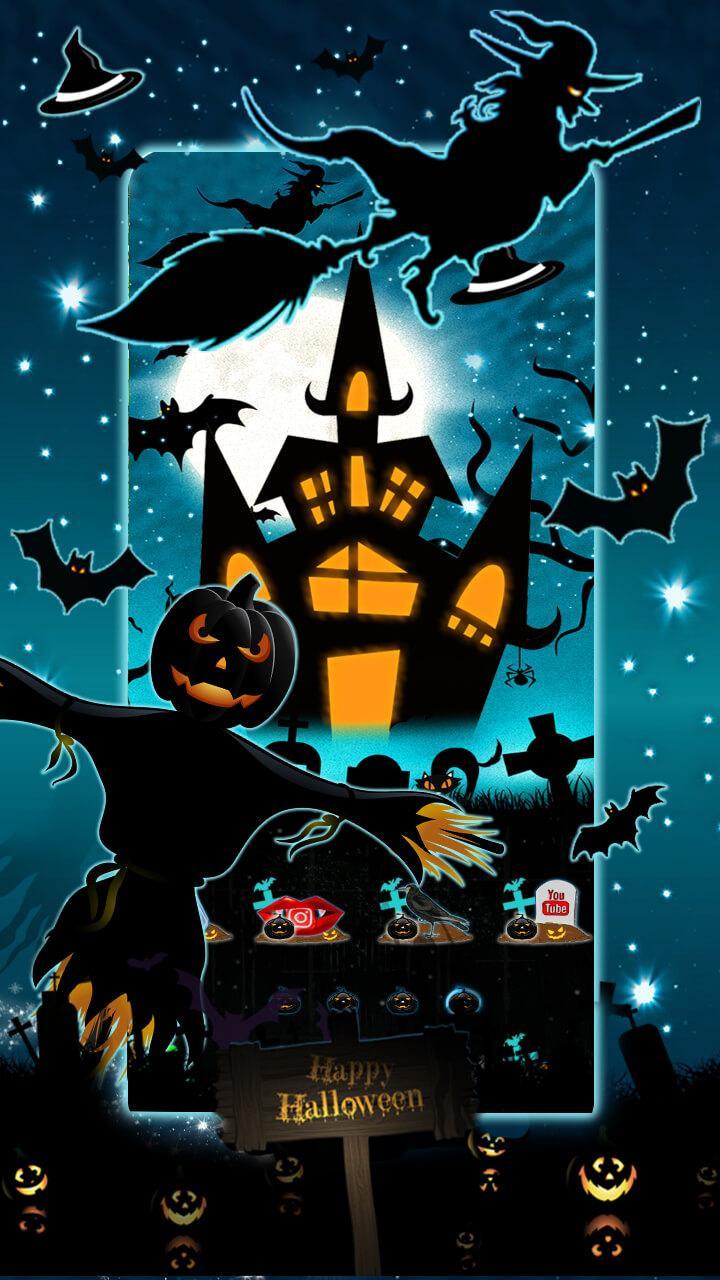 Halloween Party Launcher Theme Live HD Wallpaper for Android
