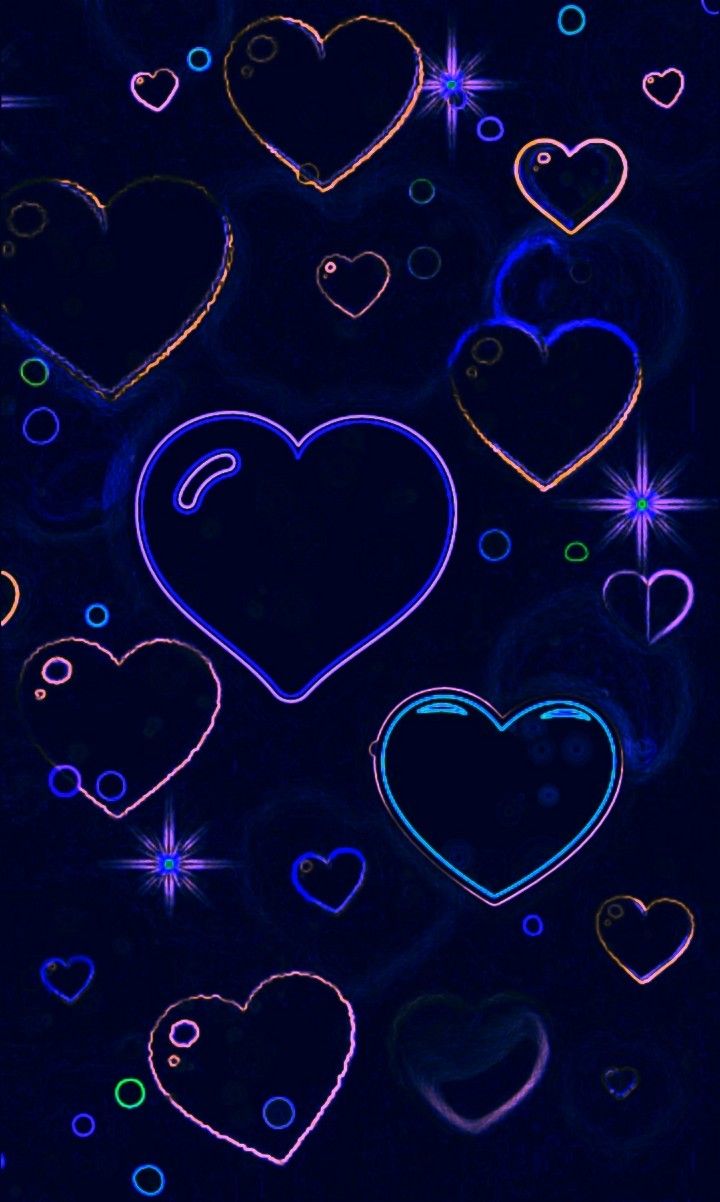 BLUE. Heart wallpaper, Heart bubbles, Love wallpaper