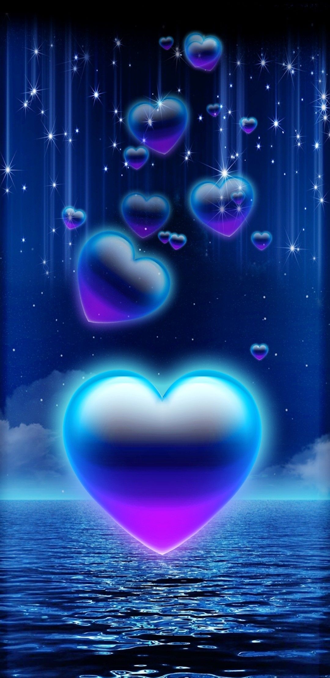 Blue Purple Hearts